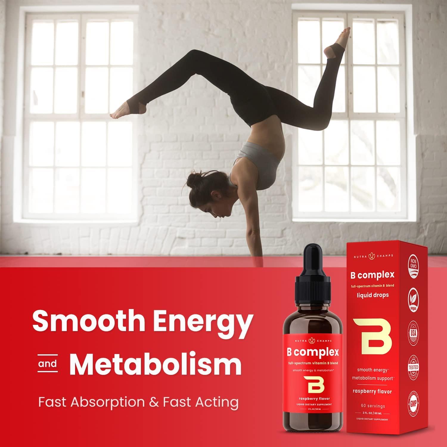 Vitamin B Complex Liquid Drops B Vitamins Complex Supplement with B1 B2