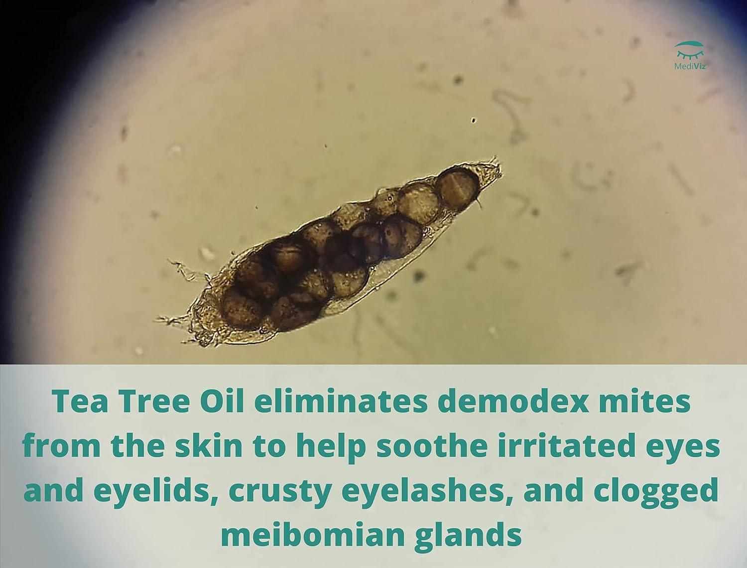 Mediviz Tea Tree Eyelid Wipes Exfoliating Hypoallergenic Eyelid