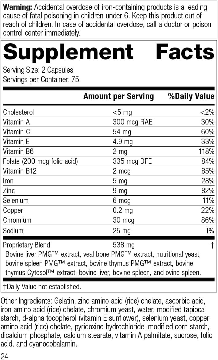 Standard Process Immuplex Whole Food Immune Support and Antioxidant
