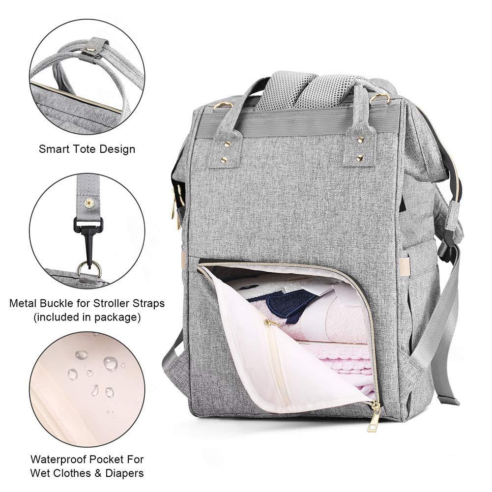 Insulated Bottle Pocket Nappy Bag Travel Backpack Baby Diaper Bag Organizer  Handle Tote Mummy Bag - China Backpack and Tote Bag price