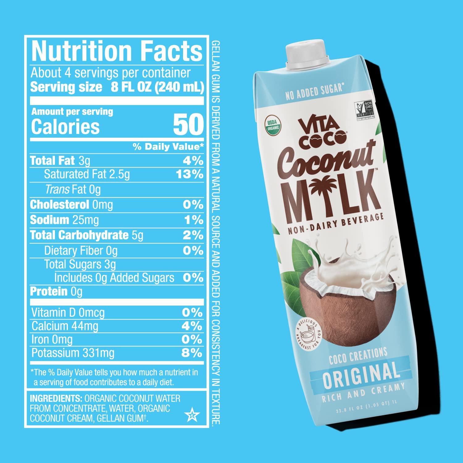 Vita Coco Original Organic Coconut Milk, Plant Based, Dairy Free Milk