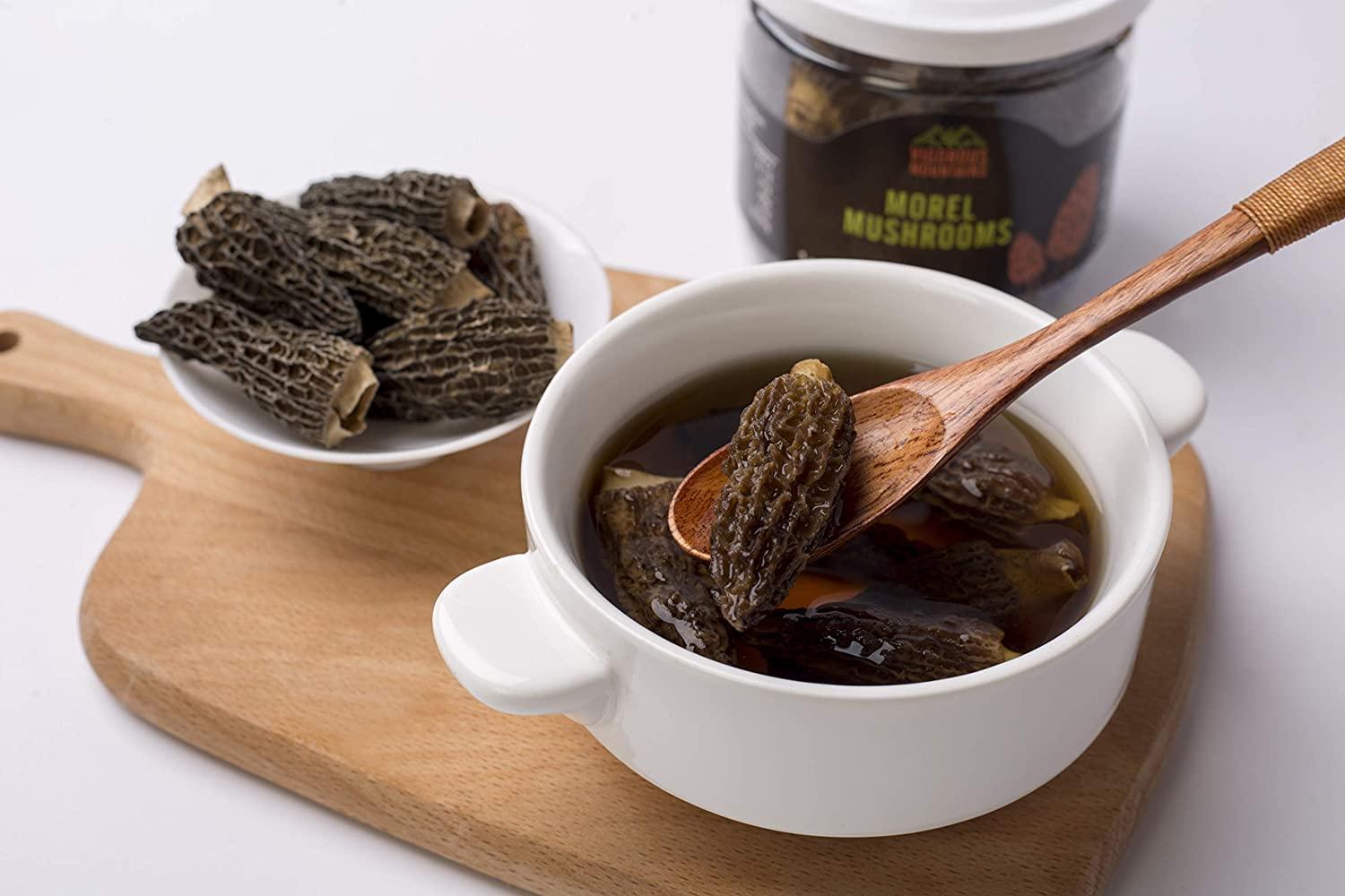 Vigorous Mountains Wild Dried Morel Mushrooms 1 Ounce Morchella Conica 24cm Size 1 Oz Sealed