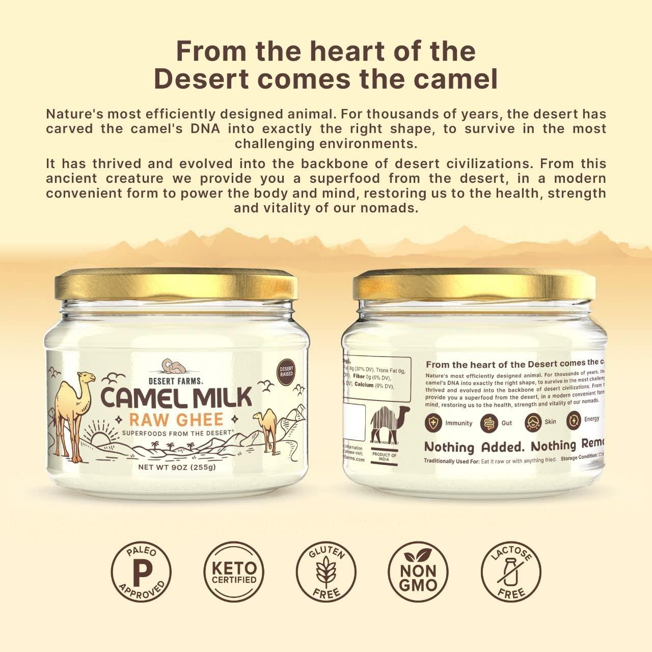 Desert Farms GrassFed Camel Ghee Butter (250g) Keto, NonGMO