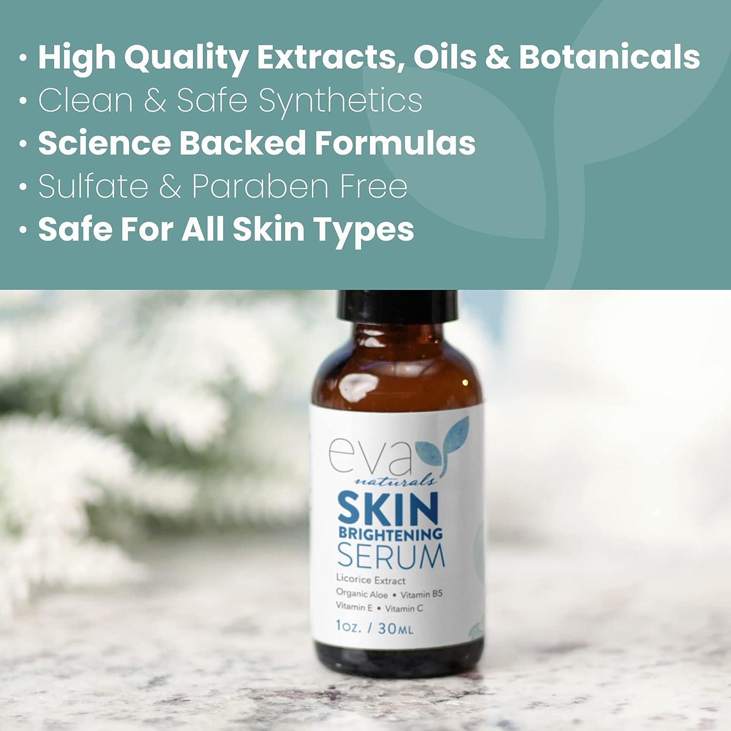 Licorice Extract Skin Brightening Serum by Eva Naturals (1 oz) Dark