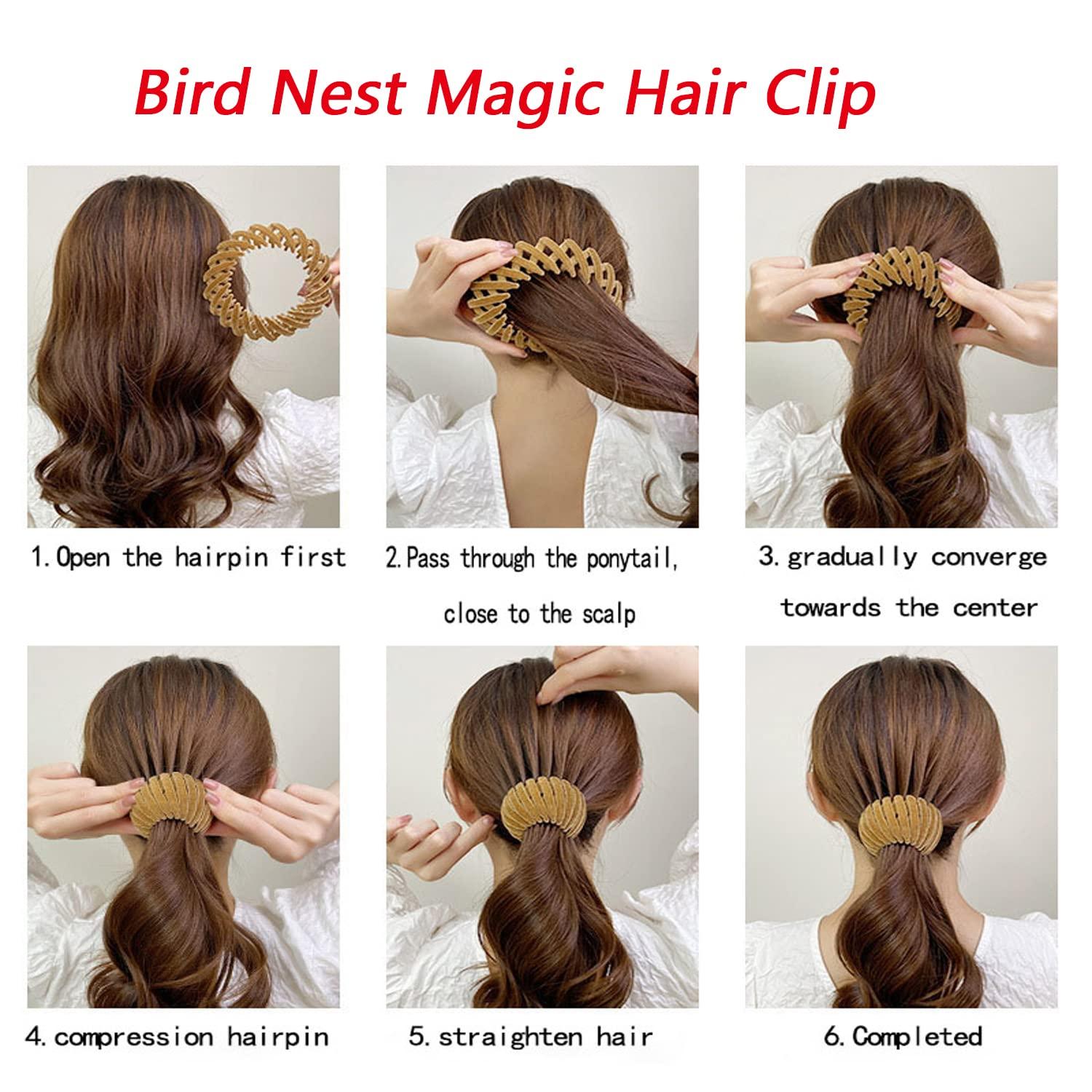 Southwit Bird Nest Magic Hair Clip,Zabernim Hair Holder,Bird Nest