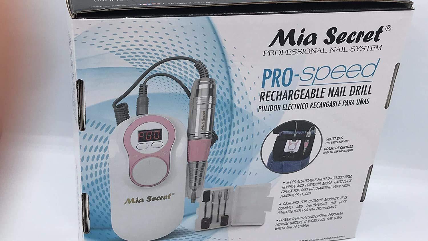 Mia Secret - 272 - PROFESSIONAL Pro-Speed Portable Rechargable Nail Drill -  White & Pink NEW ITEM !
