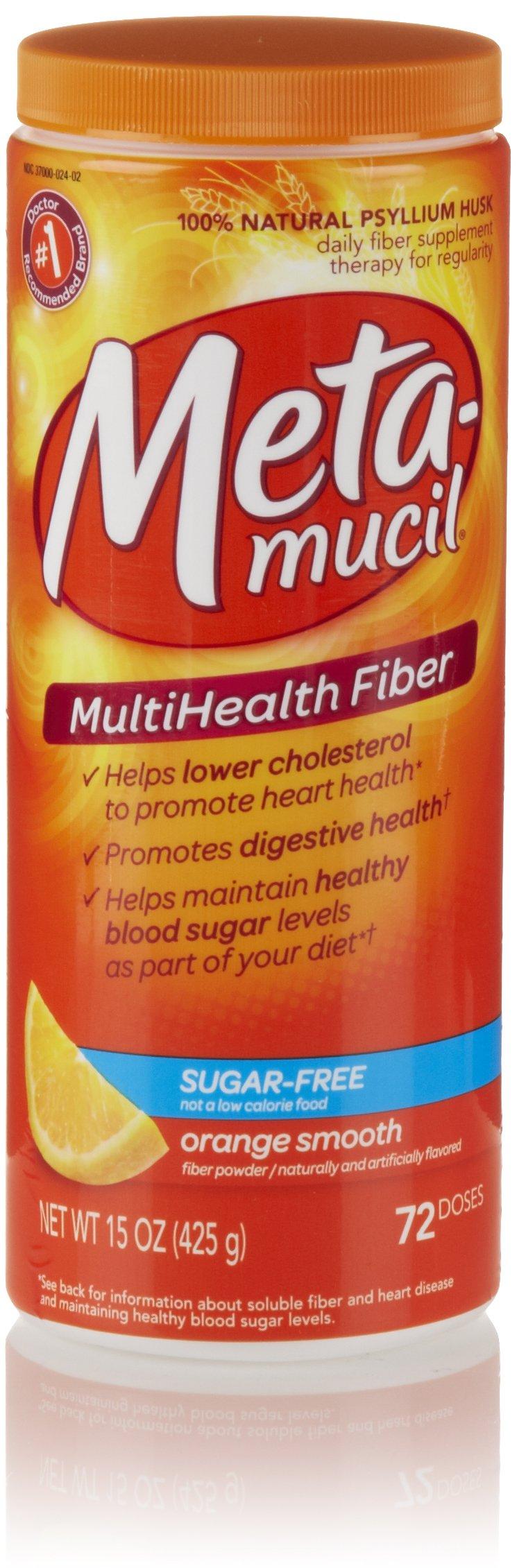 Metamucil, Smooth Texture, Sugar Free, Orange,Powder, 23.4 - View #4