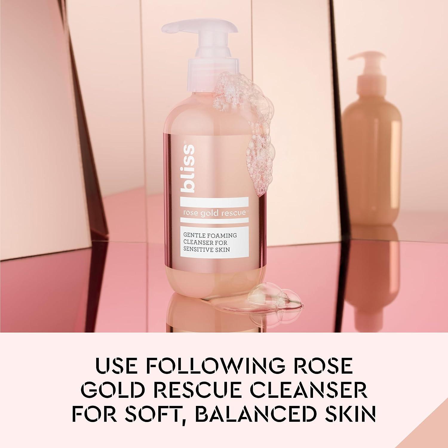 Bliss Rose Gold Rescue Moisturizer 1.5 Oz Gentle Face Cream with