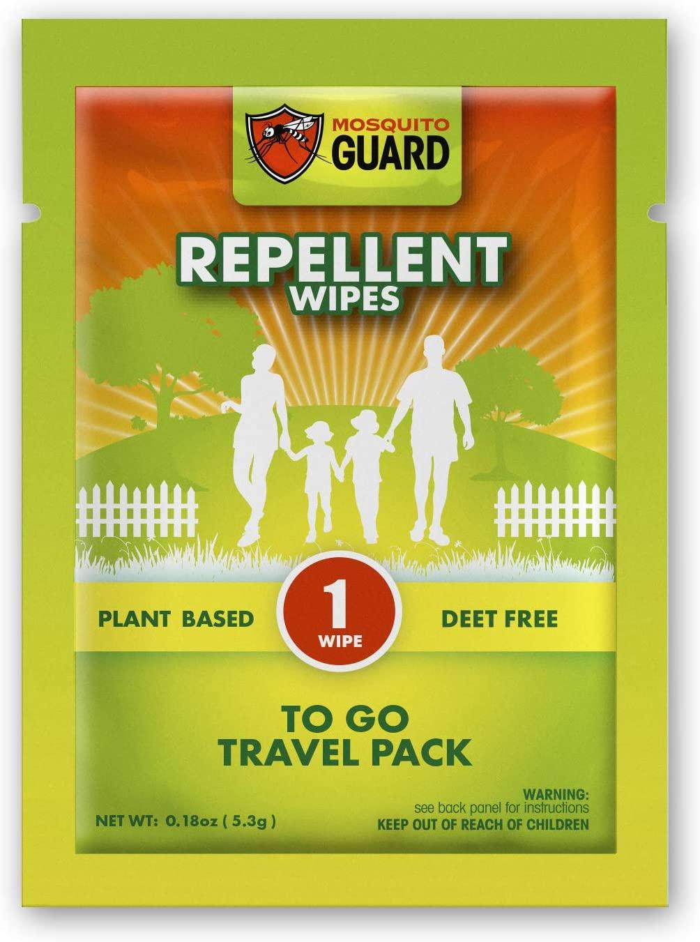 Mosquito Guard Plant Based Repellent Wipes 20 Individually Wrapped