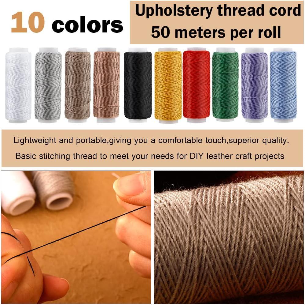 Leather Thread Set, 10 Colours, Leather Sewing Thread, Wax Thread