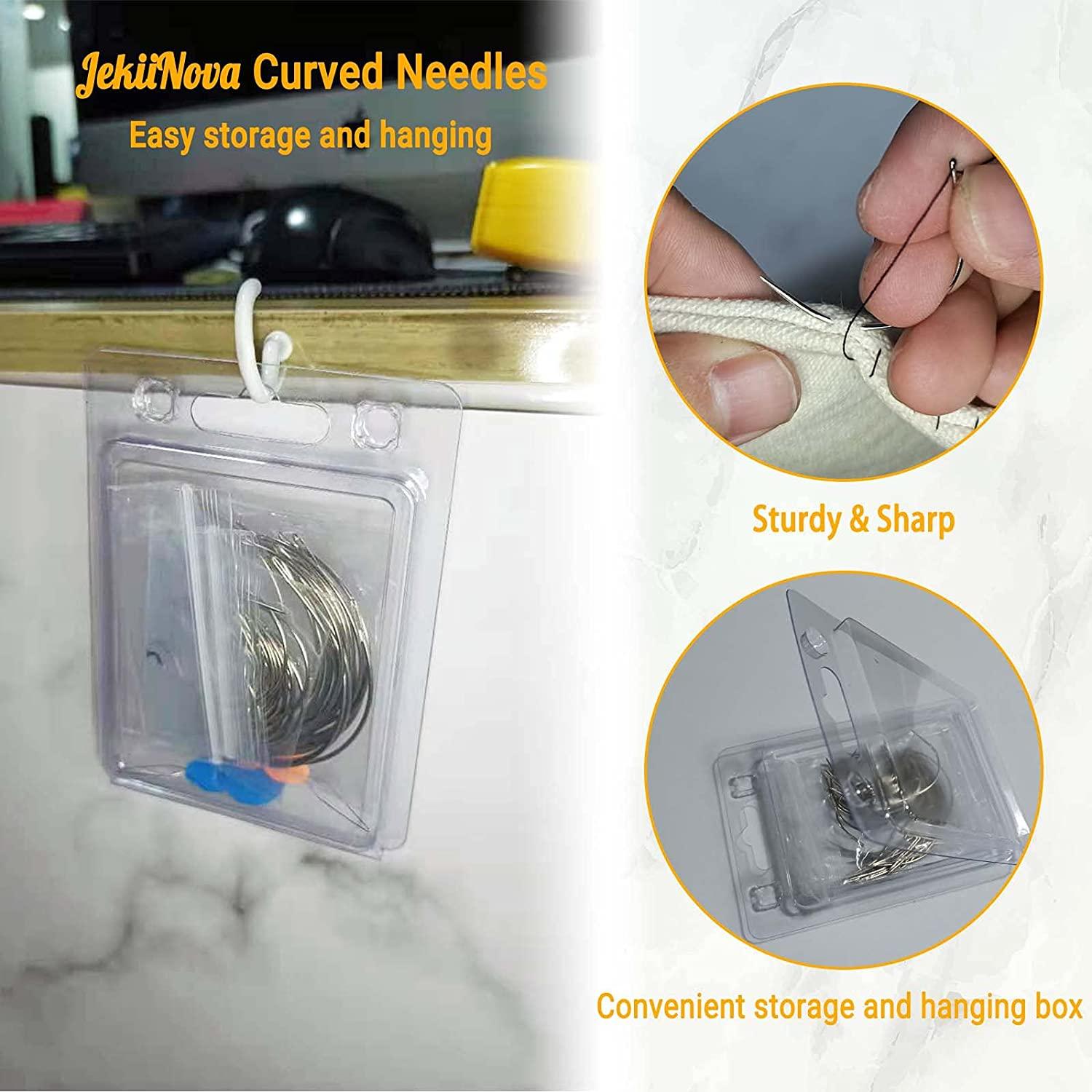 50 PCS Curved Needles, Curved Sewing Needles for Leather Projects