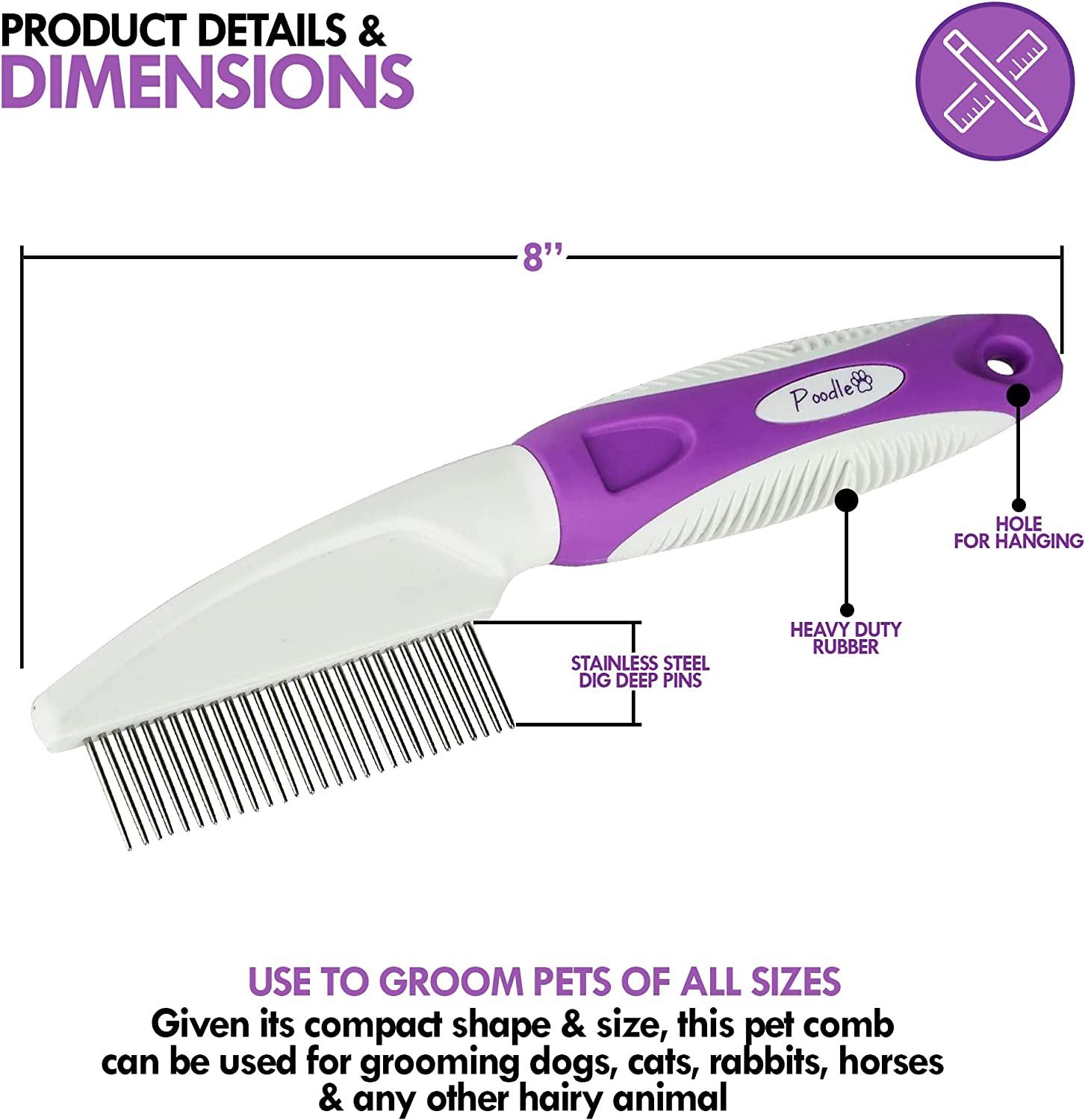 Pet Comb to Comb Your Dogs Cats Poodles Hair Rotatable Pins Easy