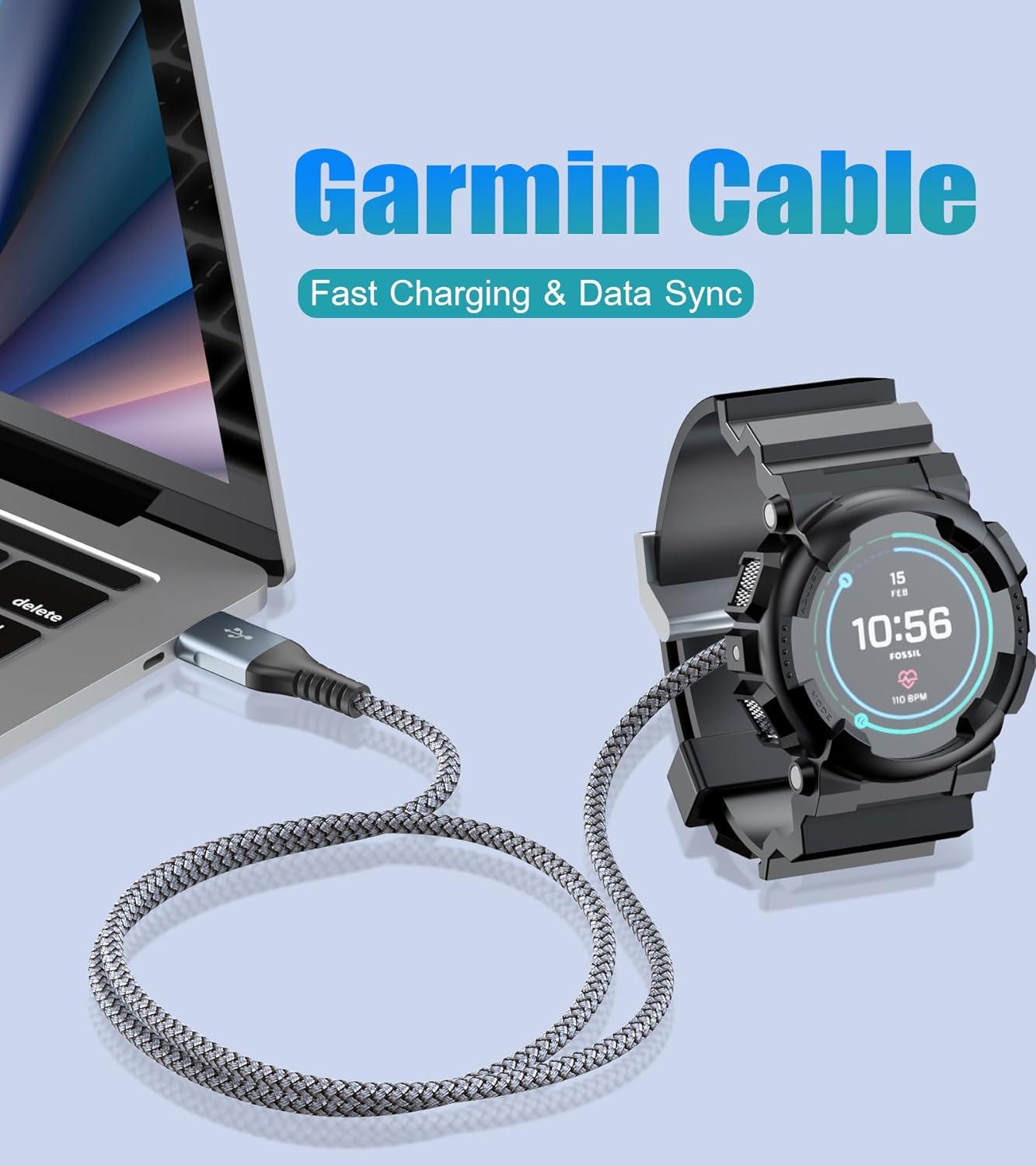  Clolasa Garmin - Cargador de reloj compatible con Garmin Fenix 5 /5S/5X/6/6S/6X/7/7S/7X, Vivoactive 4/4S/3, Venu/Instinct/Forerunner, etc.,  base de carga Garmin con cable de carga USB de 3.3 pies/3.3 : Celulares y  Accesorios