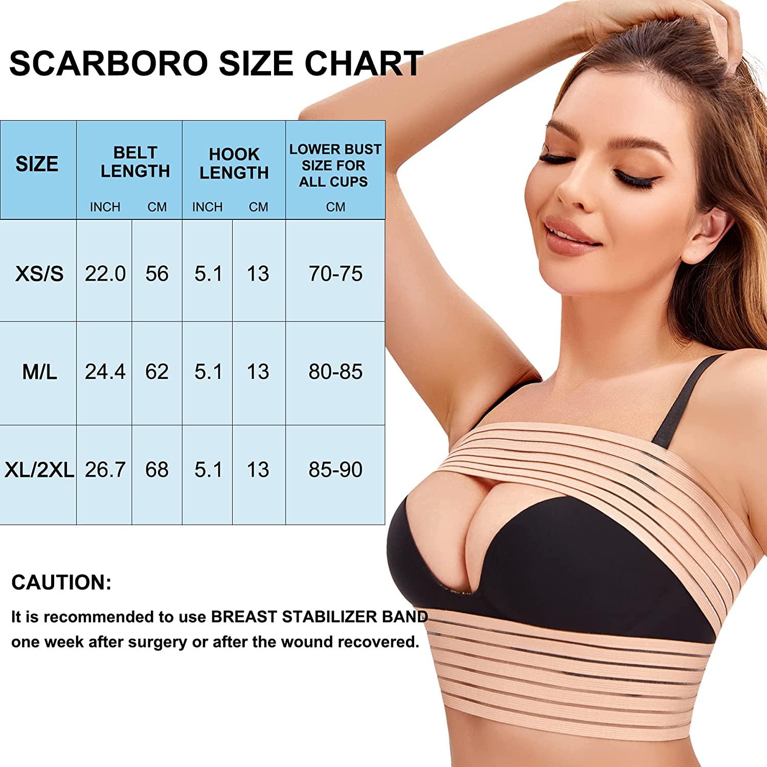 SCARBORO Post Surgery Breast Band for Women Compression Support Strap