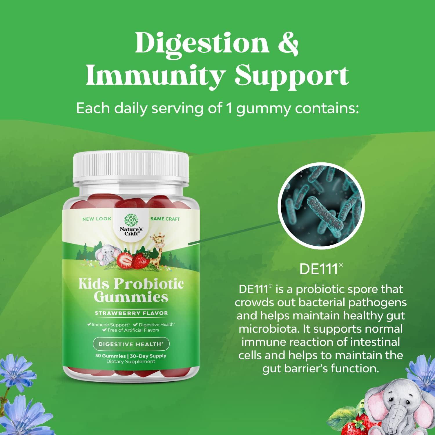 Immune Booster Kids Probiotic Gummies Bacillus Subtilis Probiotic for