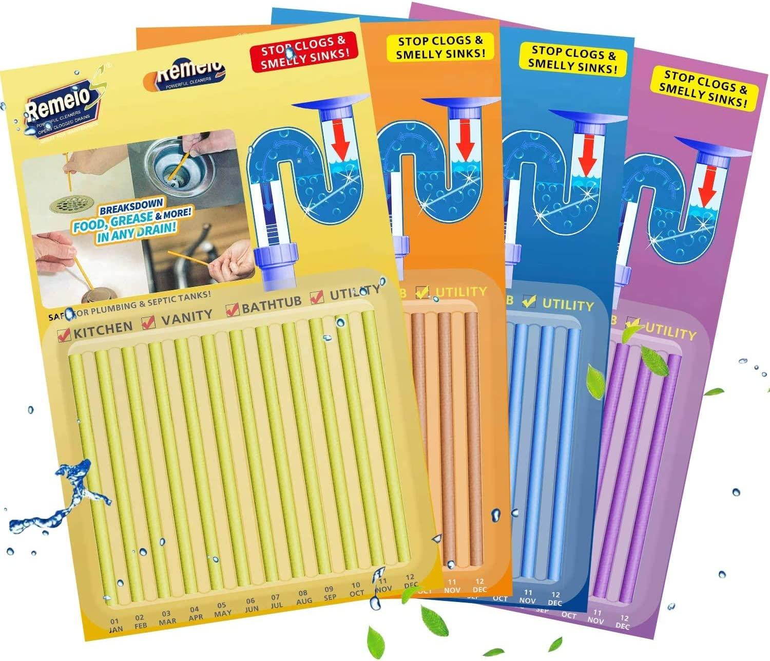 Drain Sticks Drain Stix Drain Cleaner & Deodorizer Sticks Drainstix for