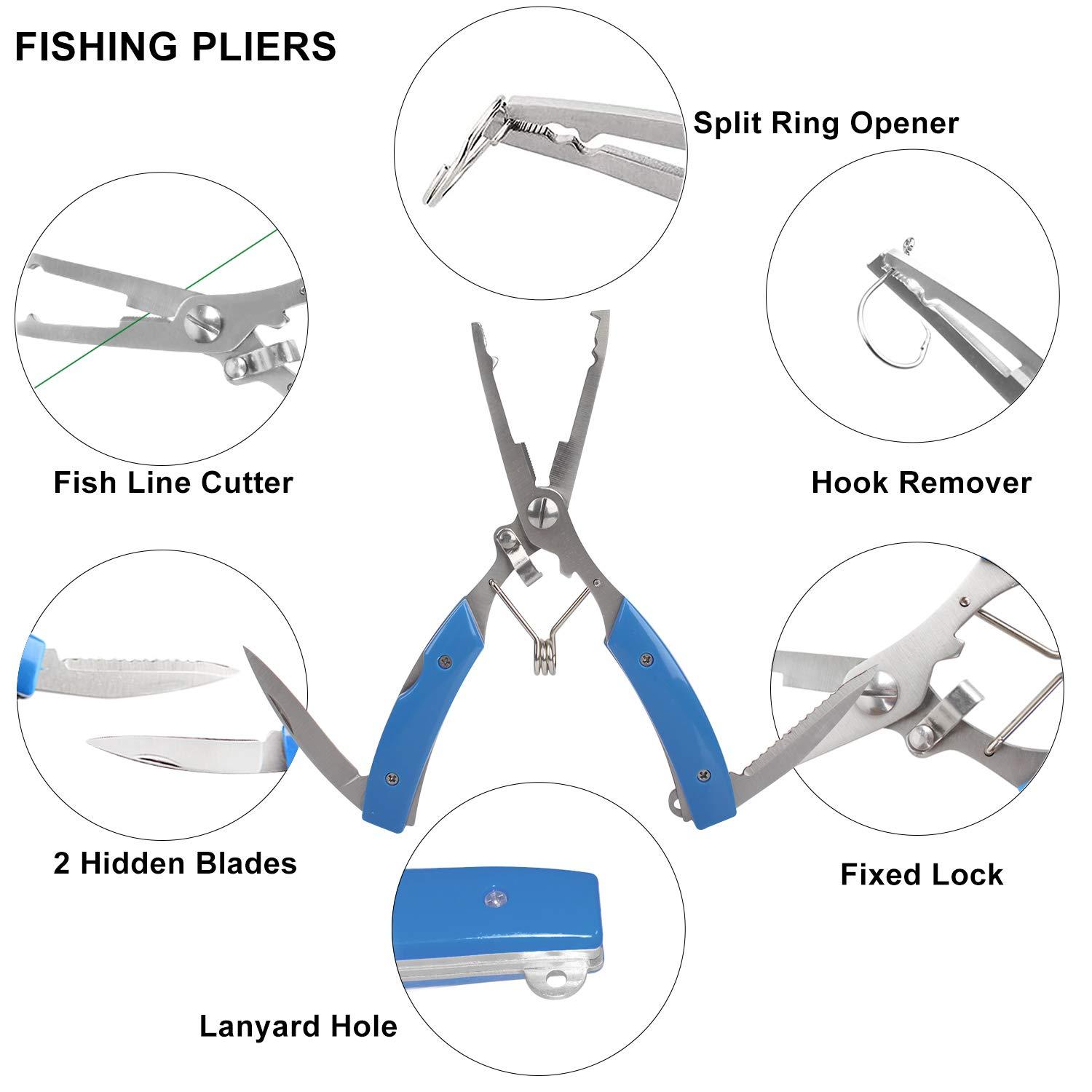 AIRKOUL 5pcs Fishing Tool Kit, Includes Fishing Pliers, Fish Hook Remover  Tool, Fish Lip Gripper Grabber, 110lb/50kg Digital Fish Scale - Freshwater  Saltwater Fishing Gear Combo Kit