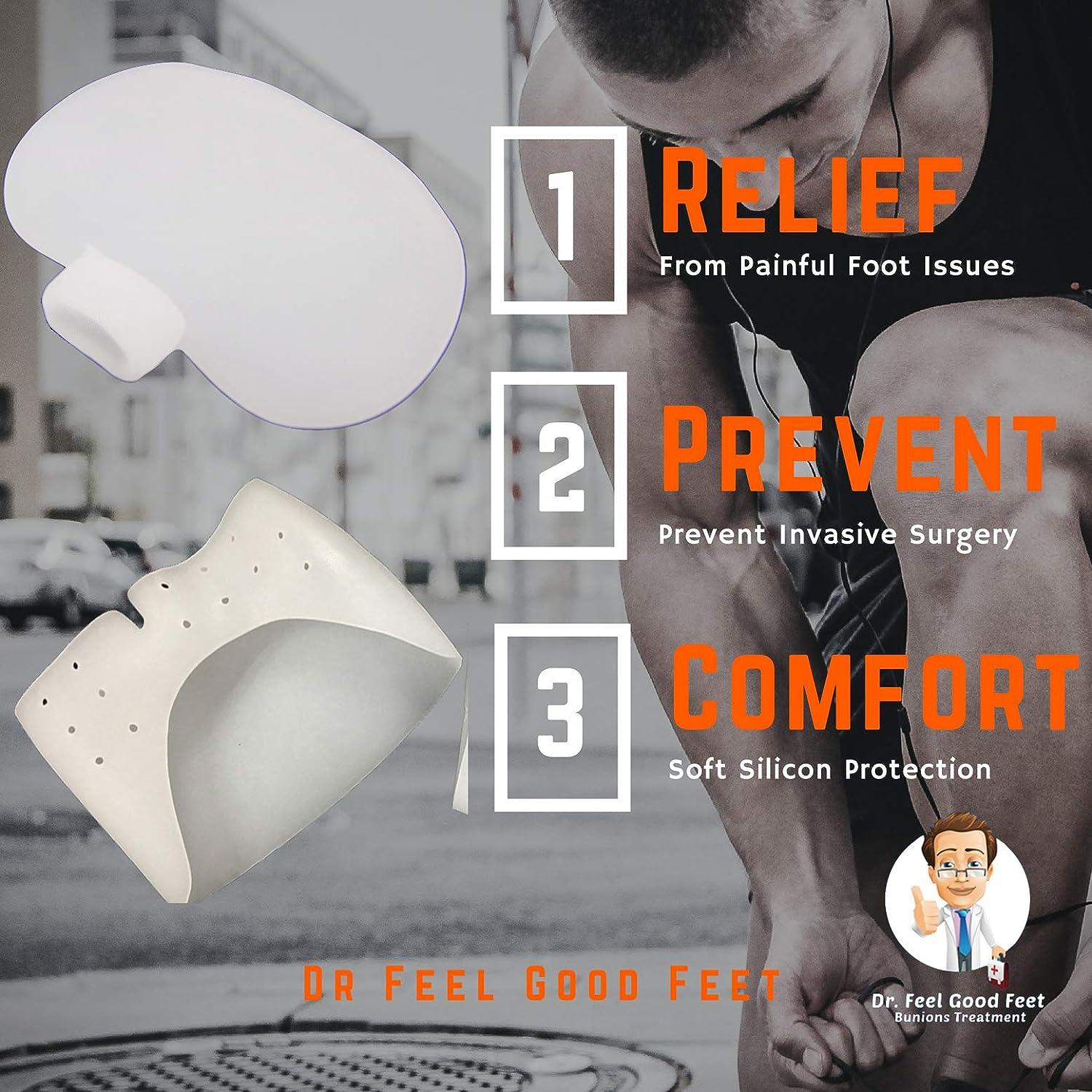 Dr. Feel Good Feet 4Piece Bunion Sleeve and Metatarsal Pad Set for