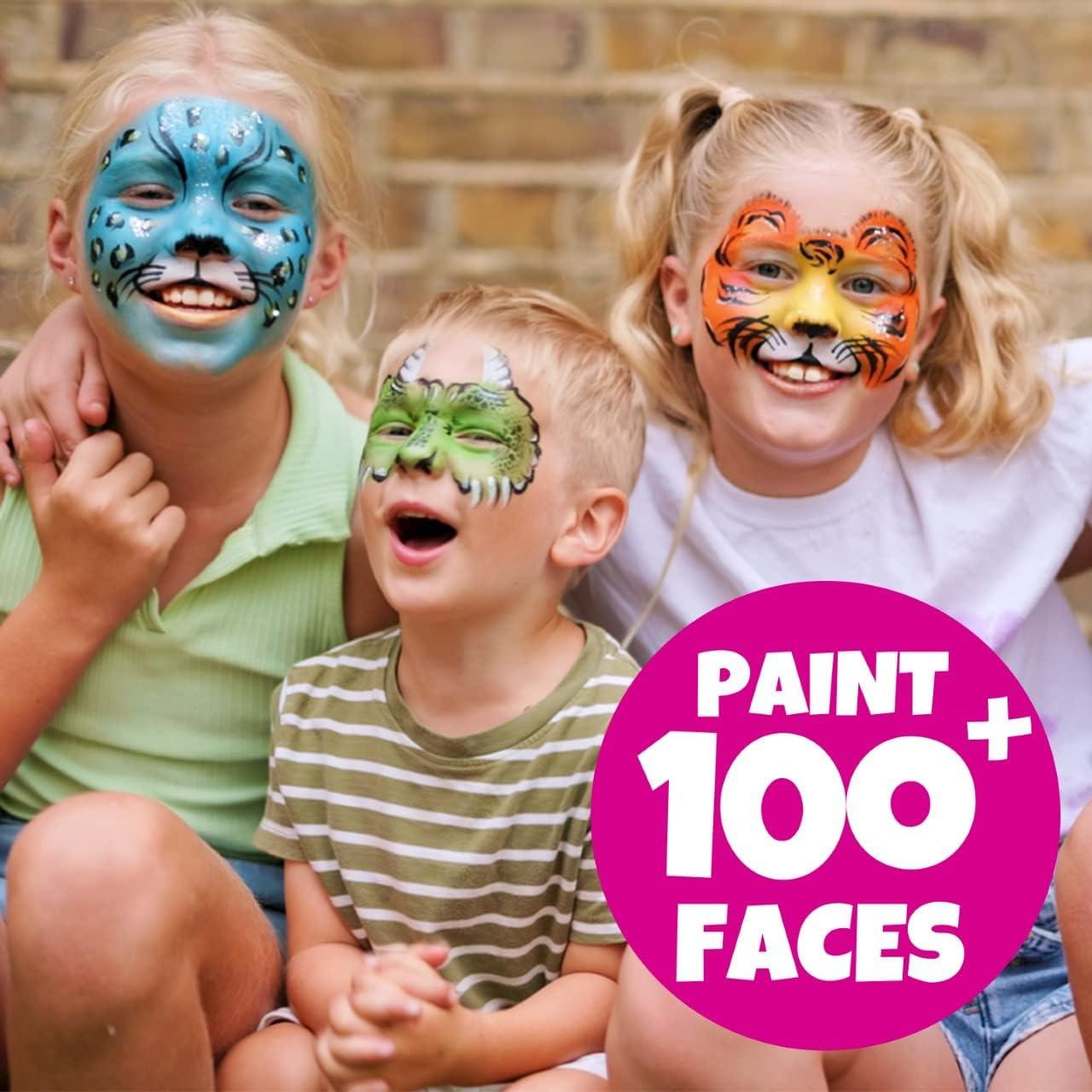 Blue Squid Face Painting Kit for Kids - 22 Color 160pcs Kids Face Paint Kit  with Stencils & Book, Halloween Makeup Kit, Professional Face Paint Kids  Face Painting Kit Non Toxic Face