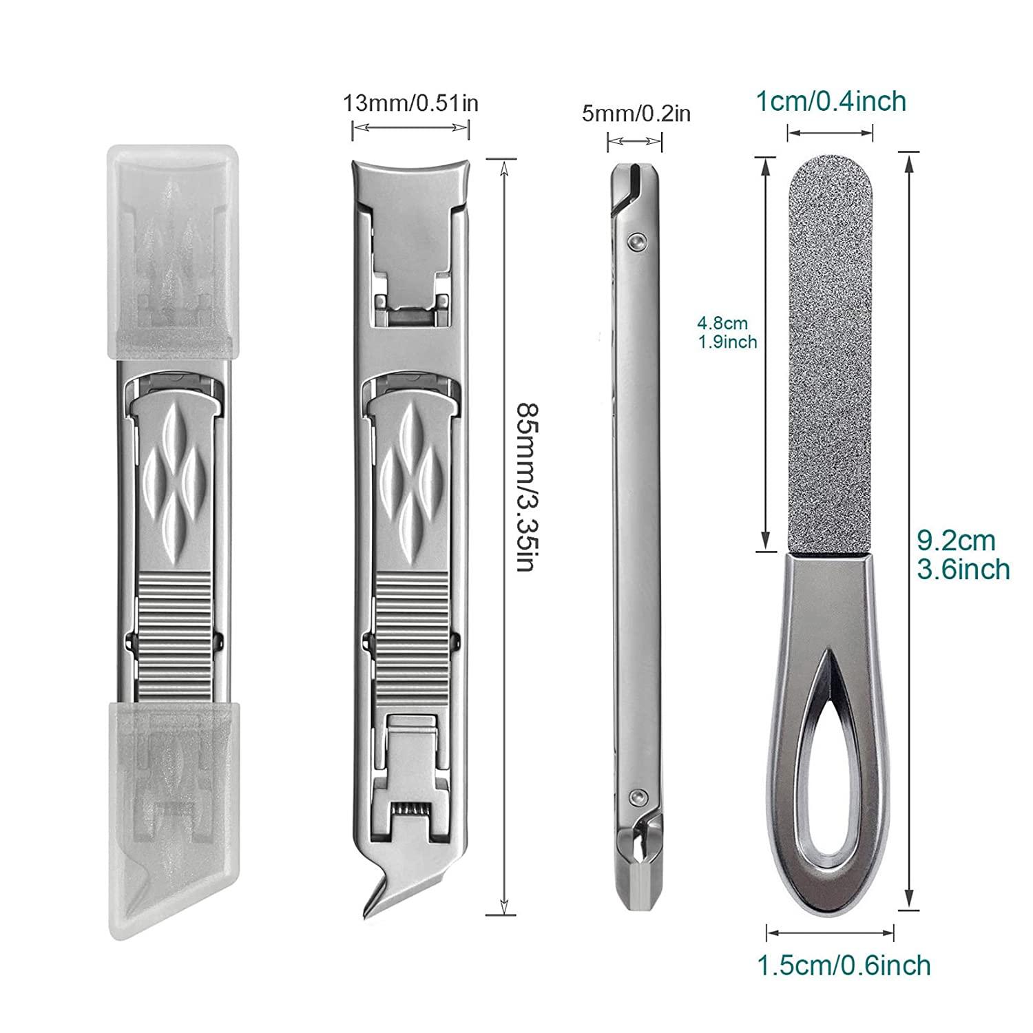 VOGARB Portable Nail Clippers for Thick Nails Ultra Slim Folding Safety