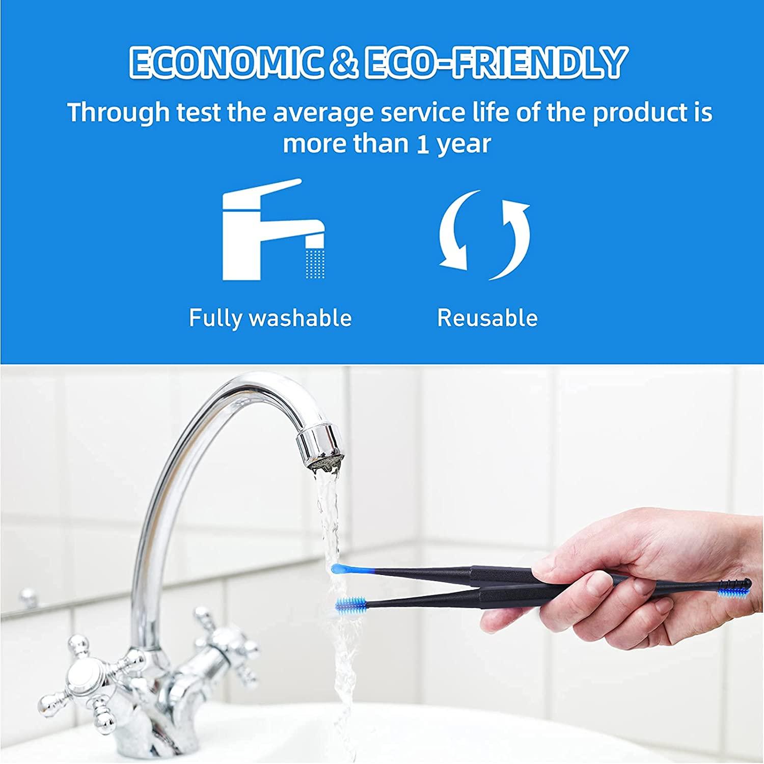 KDO Q Grips Earwax Remover Spiral Ear Wax Remover 4 PCS Reusable Ear