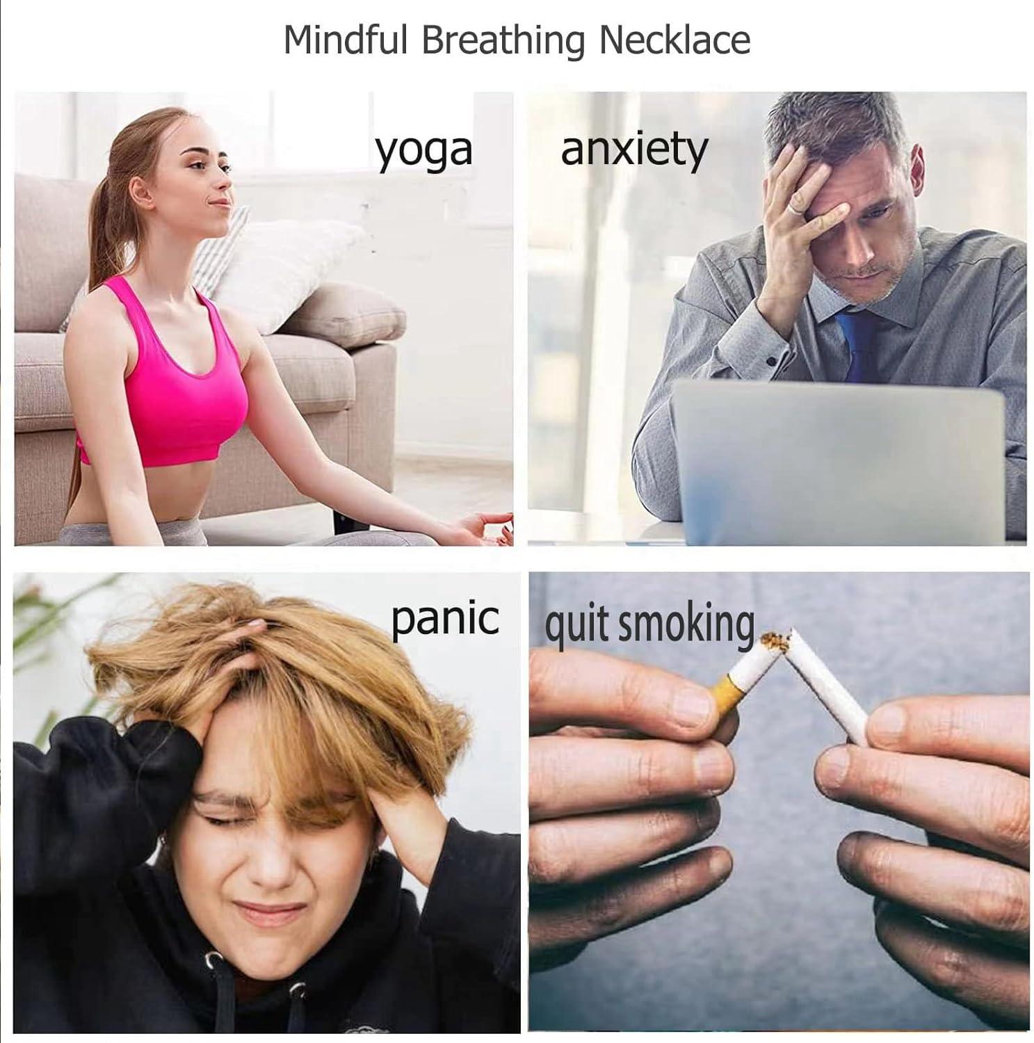 cigarettes calm anxiety Anxiety Relief & Meditation Breathing Necklace - Durable Stainless Steel  (GOLD) | Stop Smoking, Calm Anxiety, Relaxation Gift for Women | Buy Now  with Express International Delivery
