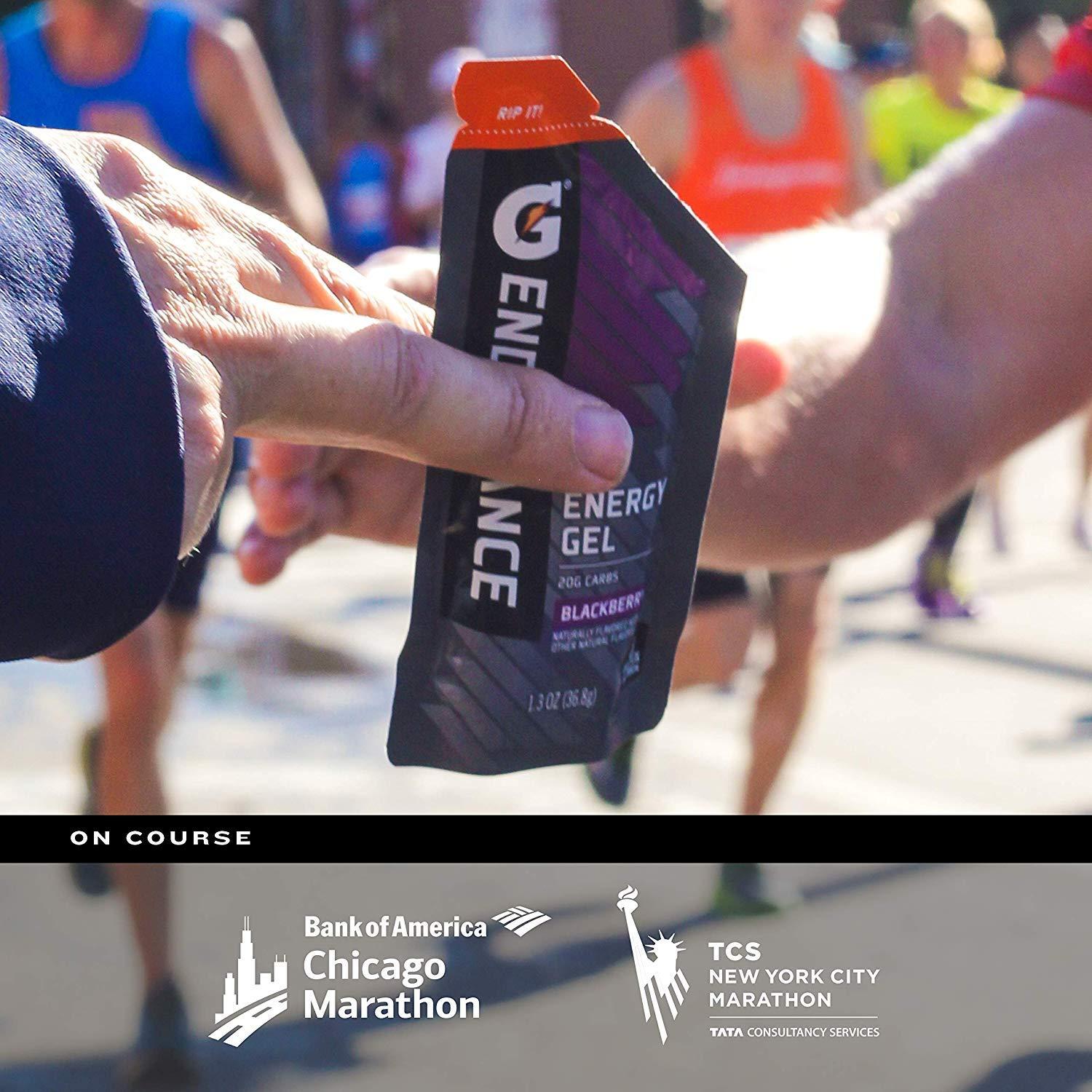 Gatorade Endurance Energy Gel No Caffeine 4 Flavor Variety Pack of 12