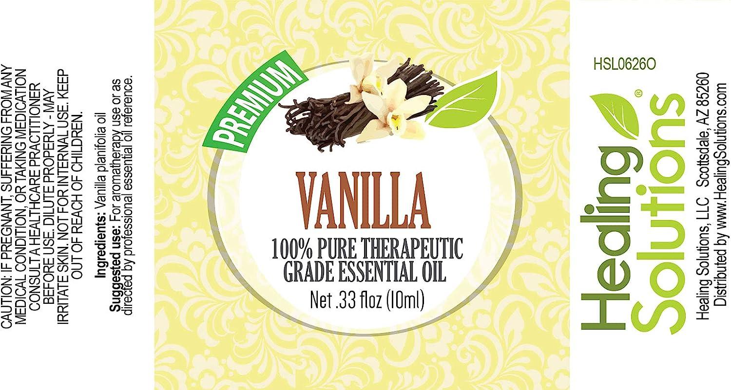 Pure Gold Essential Oils - Vanilla Essential Oil - 0.33 Fluid Ounces  Vanilla 0.33 Fl Oz (Pack of 1)