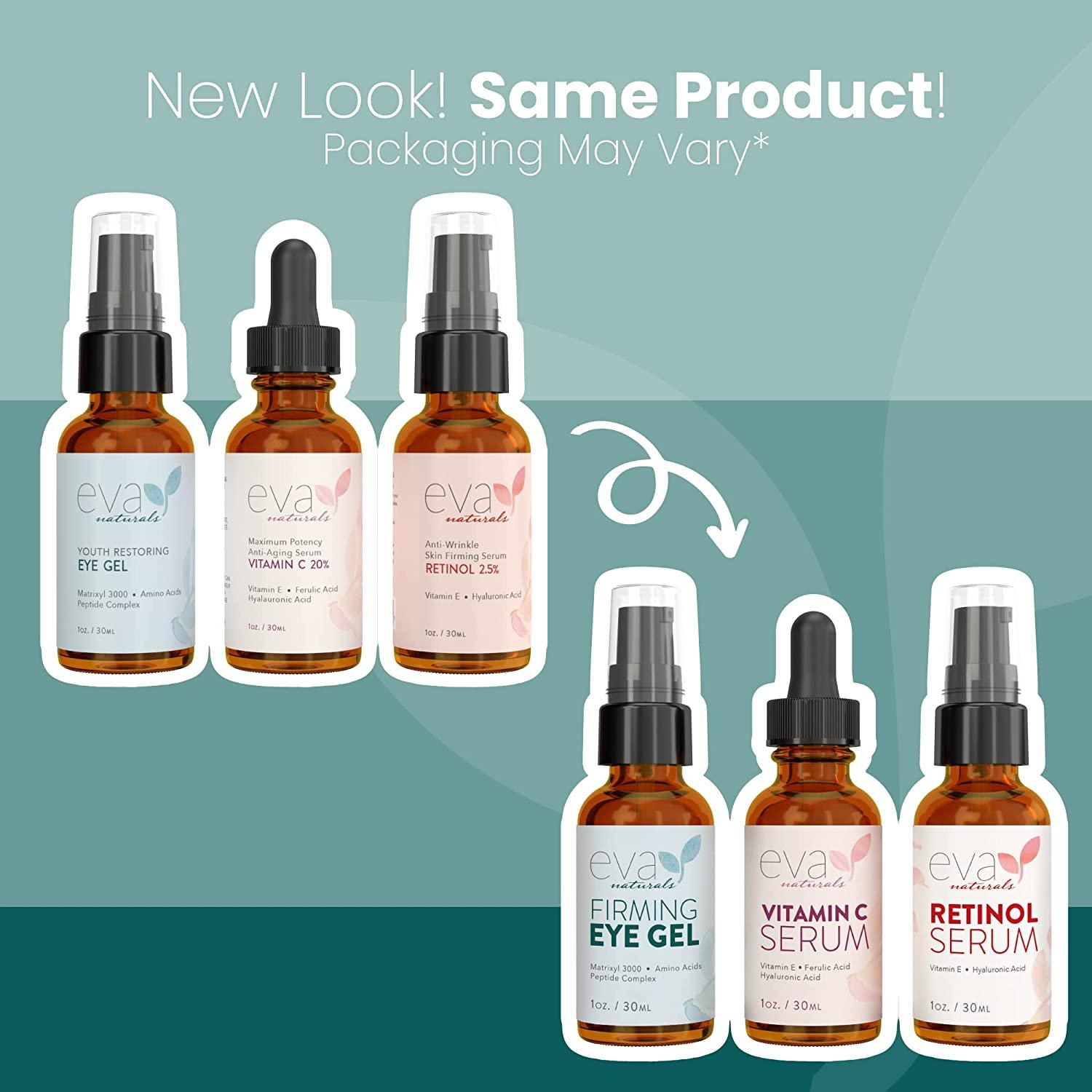 Eva Naturals Facelift in a Bottle 3in1 AntiAging Set with Retinol