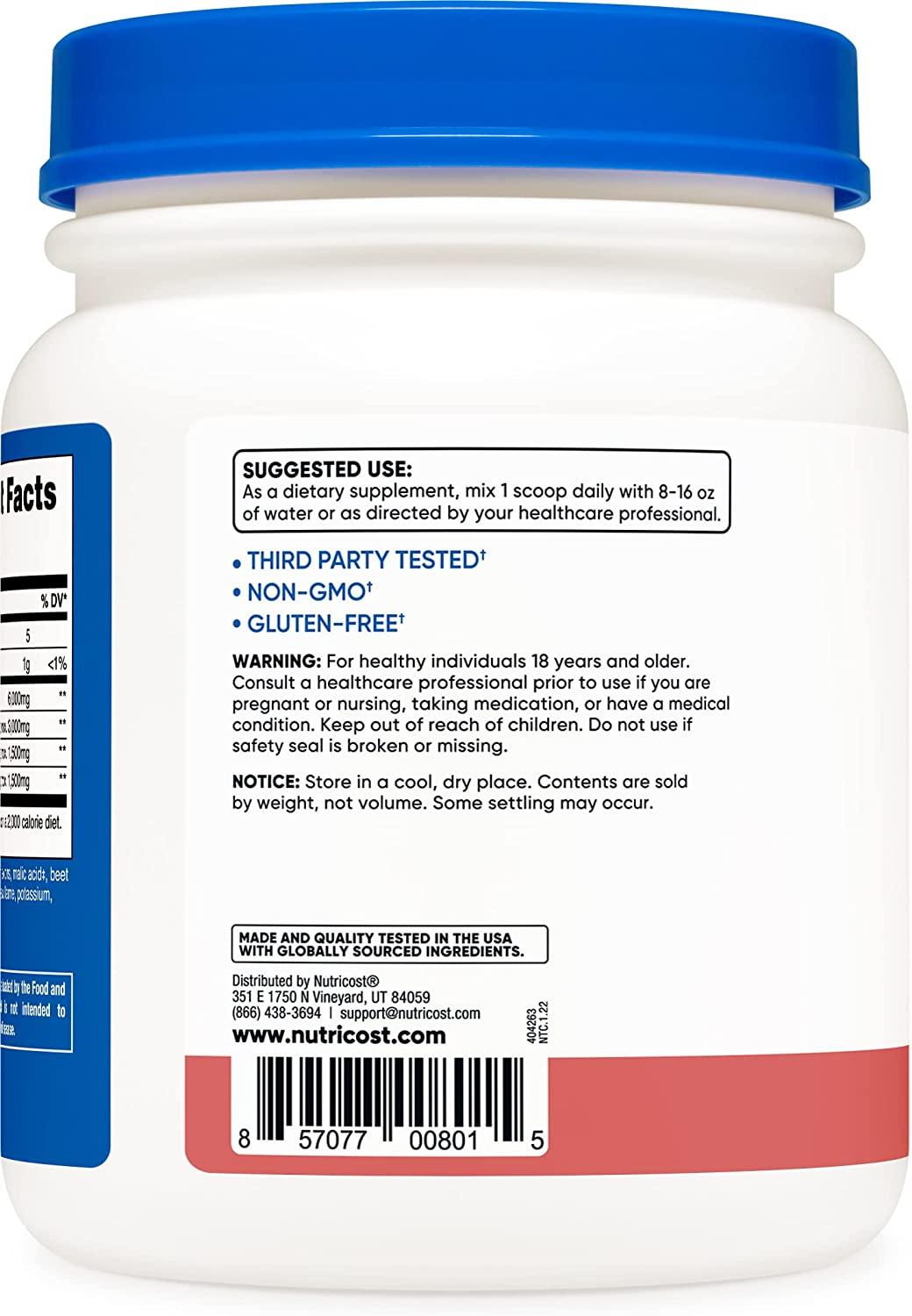 Nutricost BCAA Powder 211 Raspberry Lemonade 90 Servings