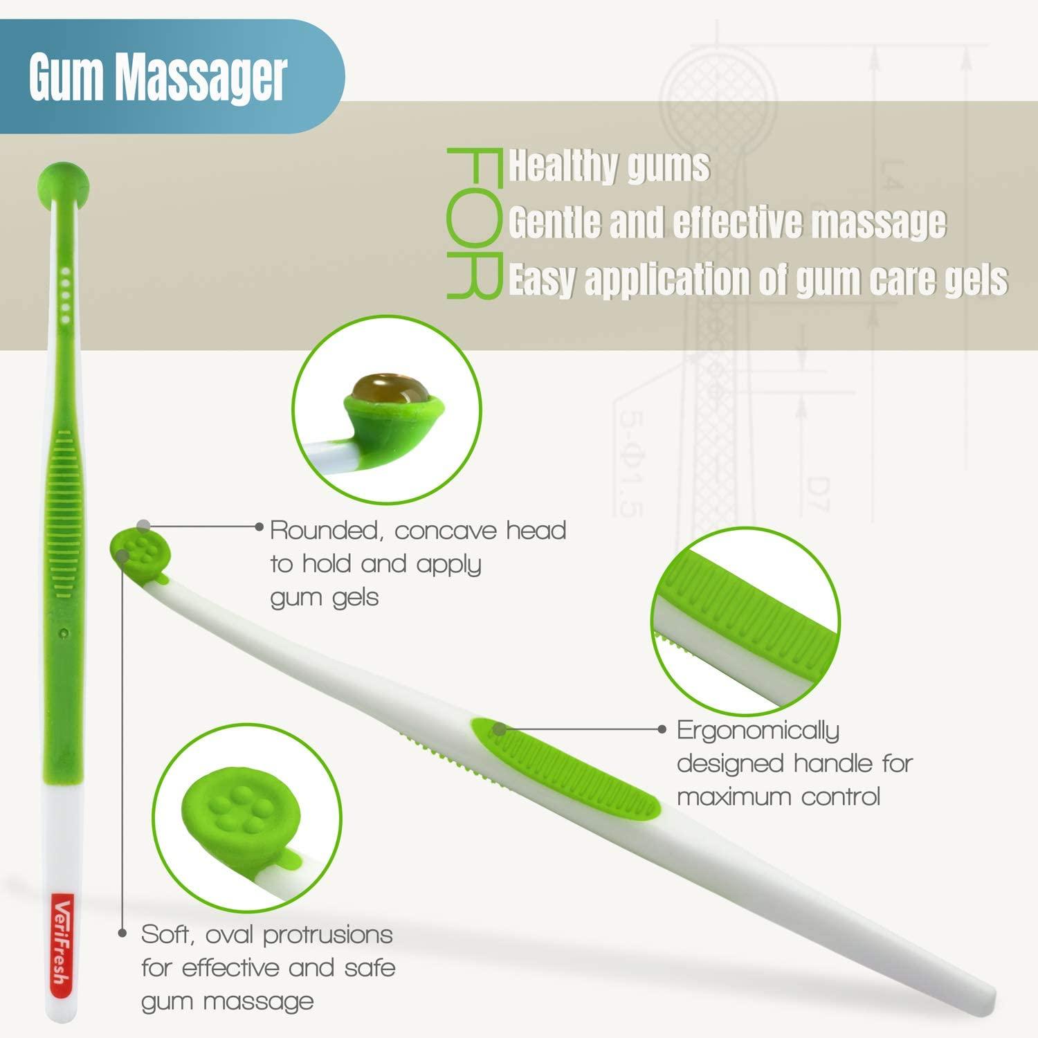 Gum Stimulator/Massager and All Natural Gum Gel VeriFresh Gum Care