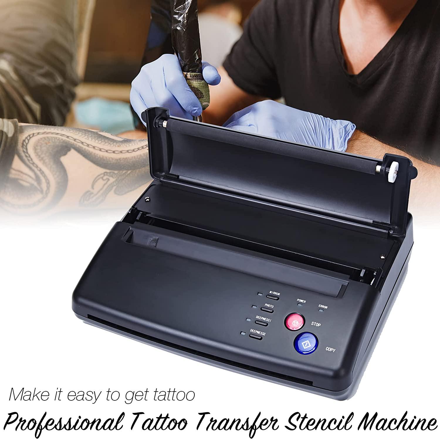 Goyappin Tattoo Stencil Printer Machine with 20pcs Transfer Paper,Tattoo  Transfer Stencil Machine,Stencil Printer for Tattooing,Thermal Copier  Printer for Temporary and Permanent Tattoo Supplies