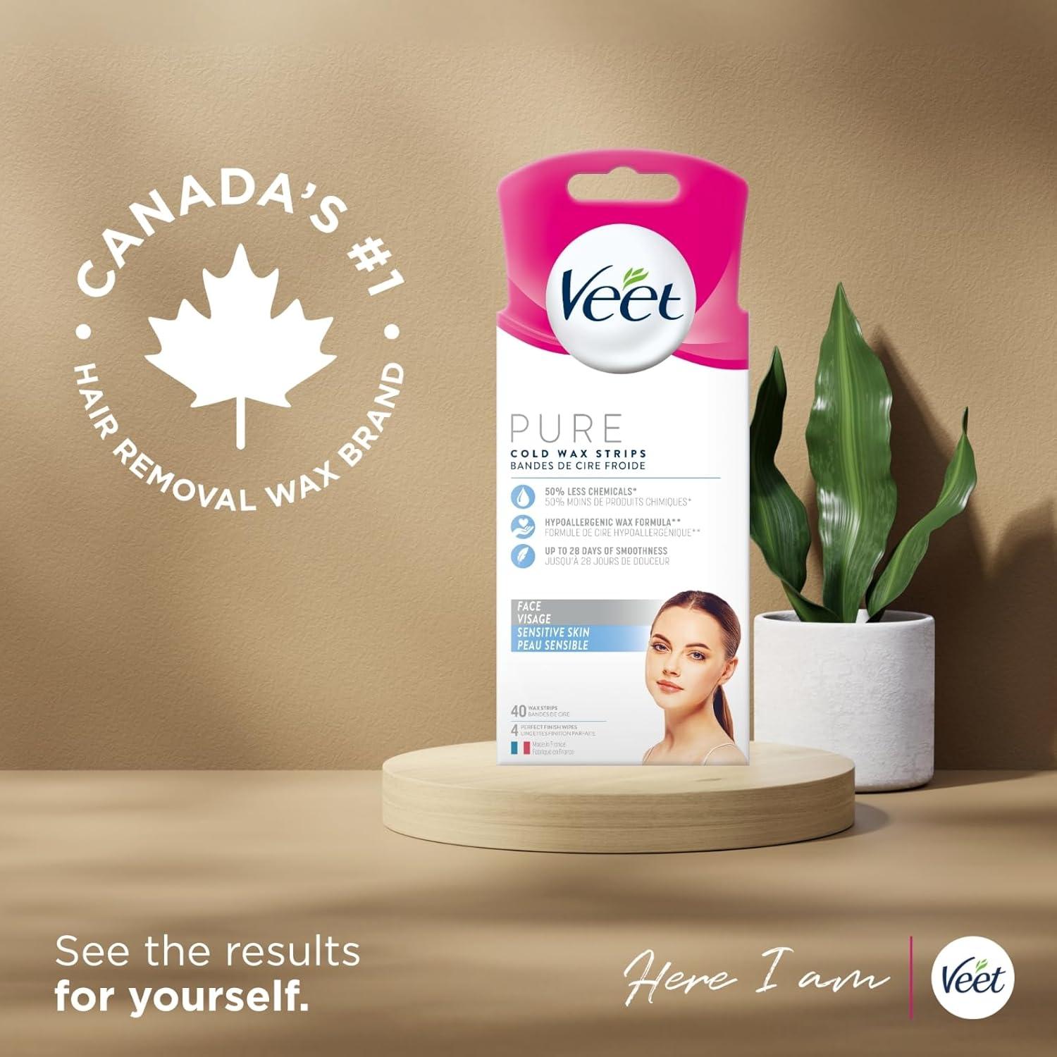 Buy Veet Sugar Warm Wax Kit And 12 Hair Removal Wax Strips With Argan Oil Face And Body 360g 5852290 - View #10