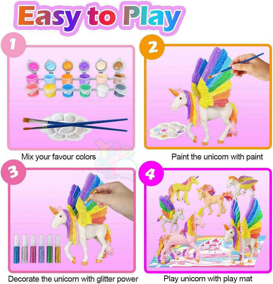 Yileqi Unicorn Painting Kit for Kids Arts and Crafts DIY Activity