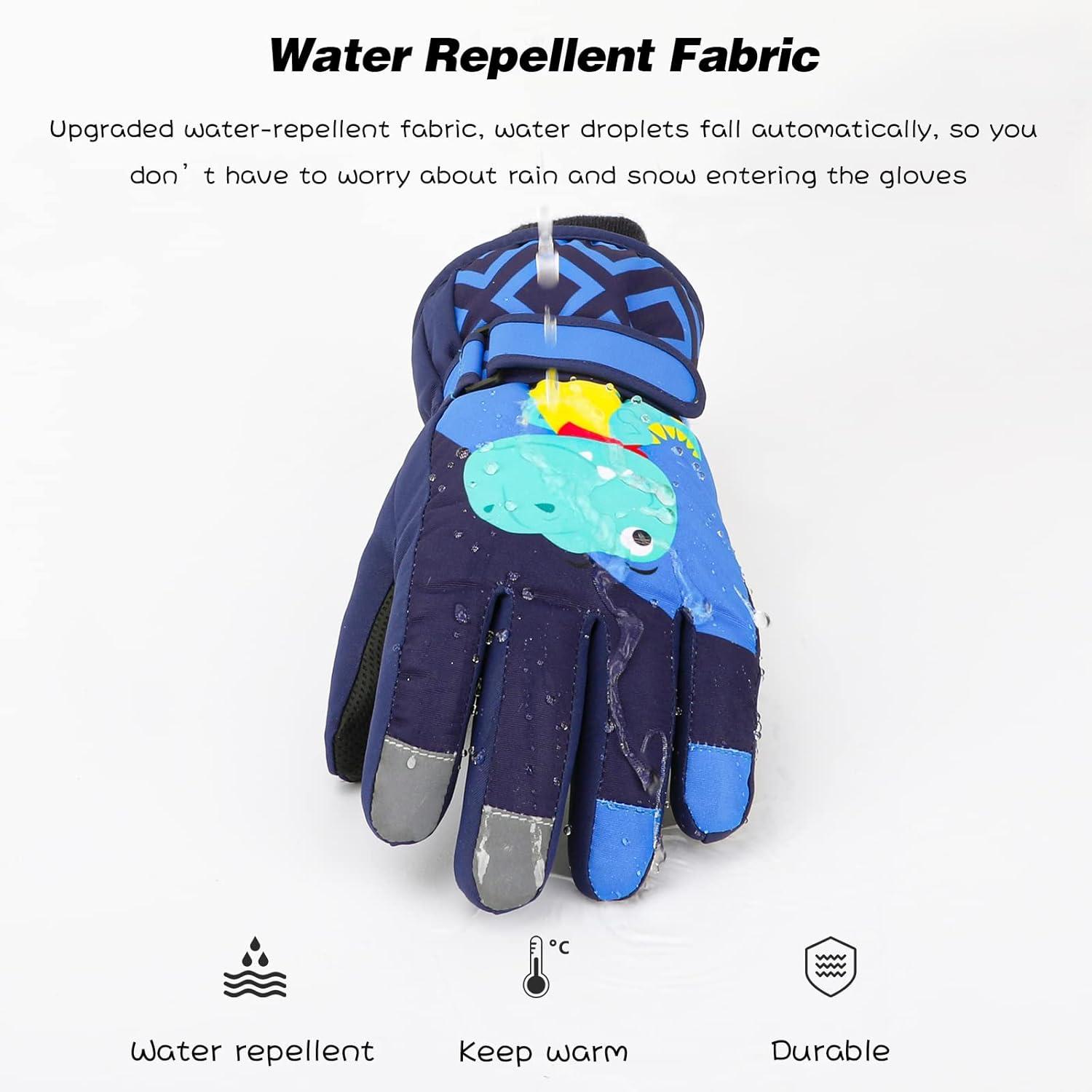 Duurzame Kinderhandschoenen Polyester Waterdichte Winterhandschoenen Voor Kinderen – Dik En Warm Voor Fietsen, Spelen In De Sneeuw En Buitensport Waterdichte Fietshandschoenen Kids