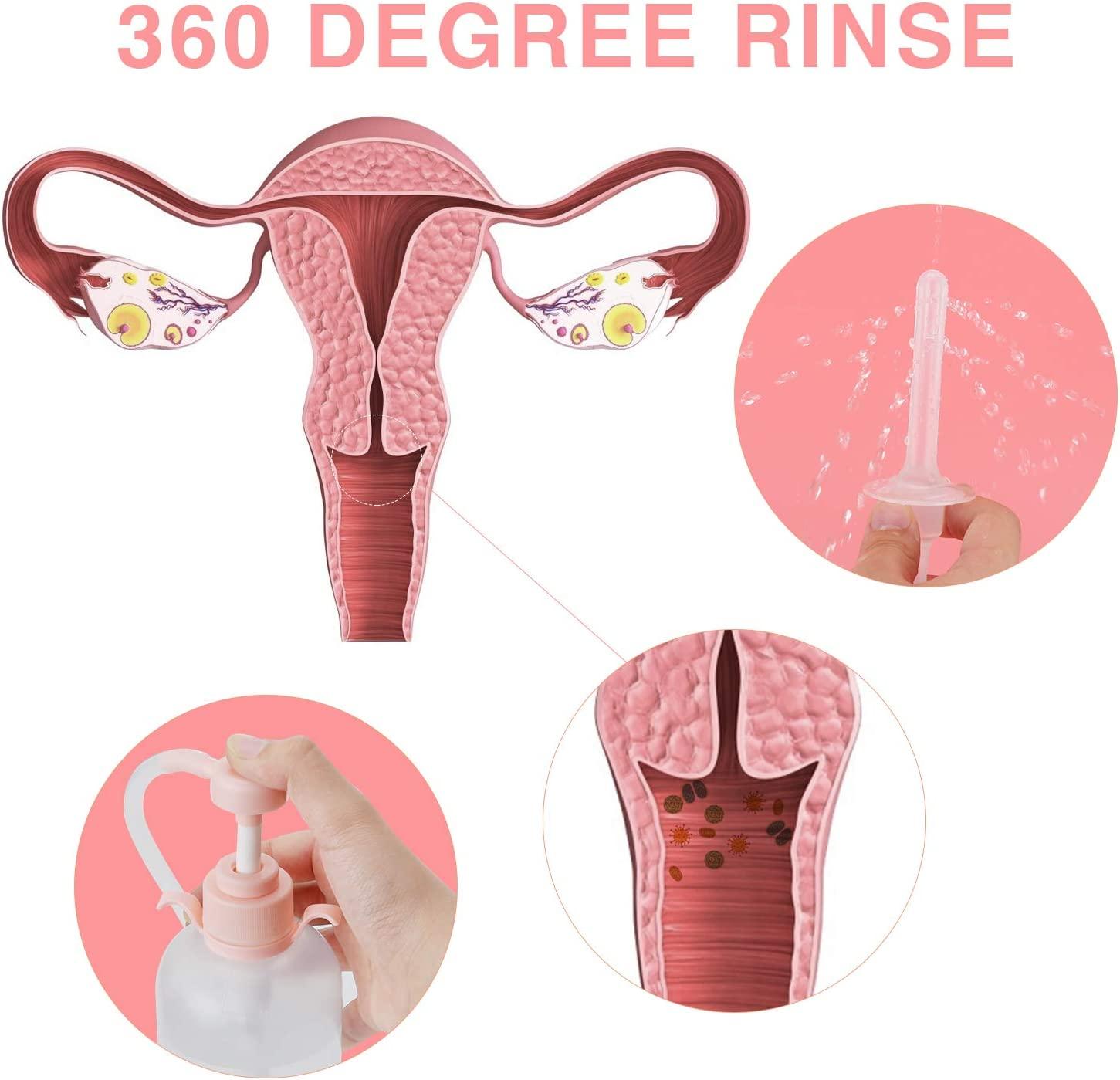 Vaginal Douche for Women Vaginal Cleansing System Douche Cleaner Anal Douche Cleaning Kit 600 ml Capacity with 3 Nozzles photo photo