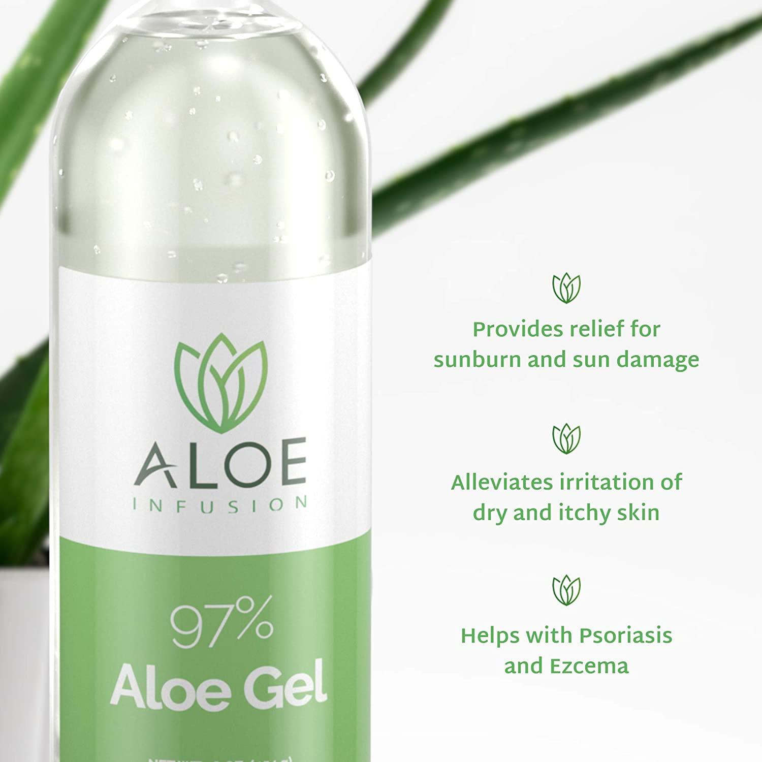 Aloe Infusion Organic Aloe Vera Gel Deeply Hydrating, Skin Nourishing