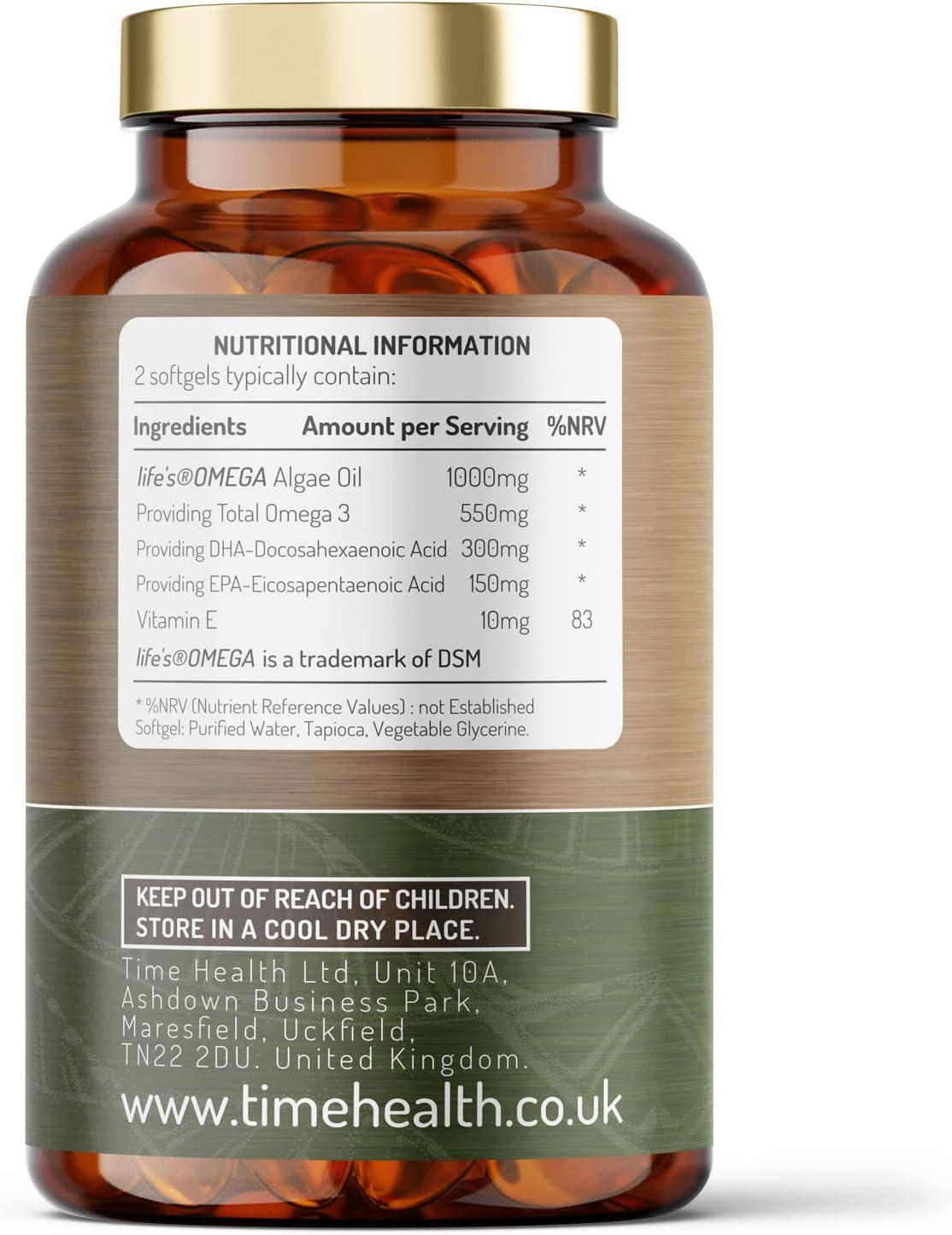 Vegan Omega 3 EPA & DHA from Algae Oil Premium Brand CarrageenanFree