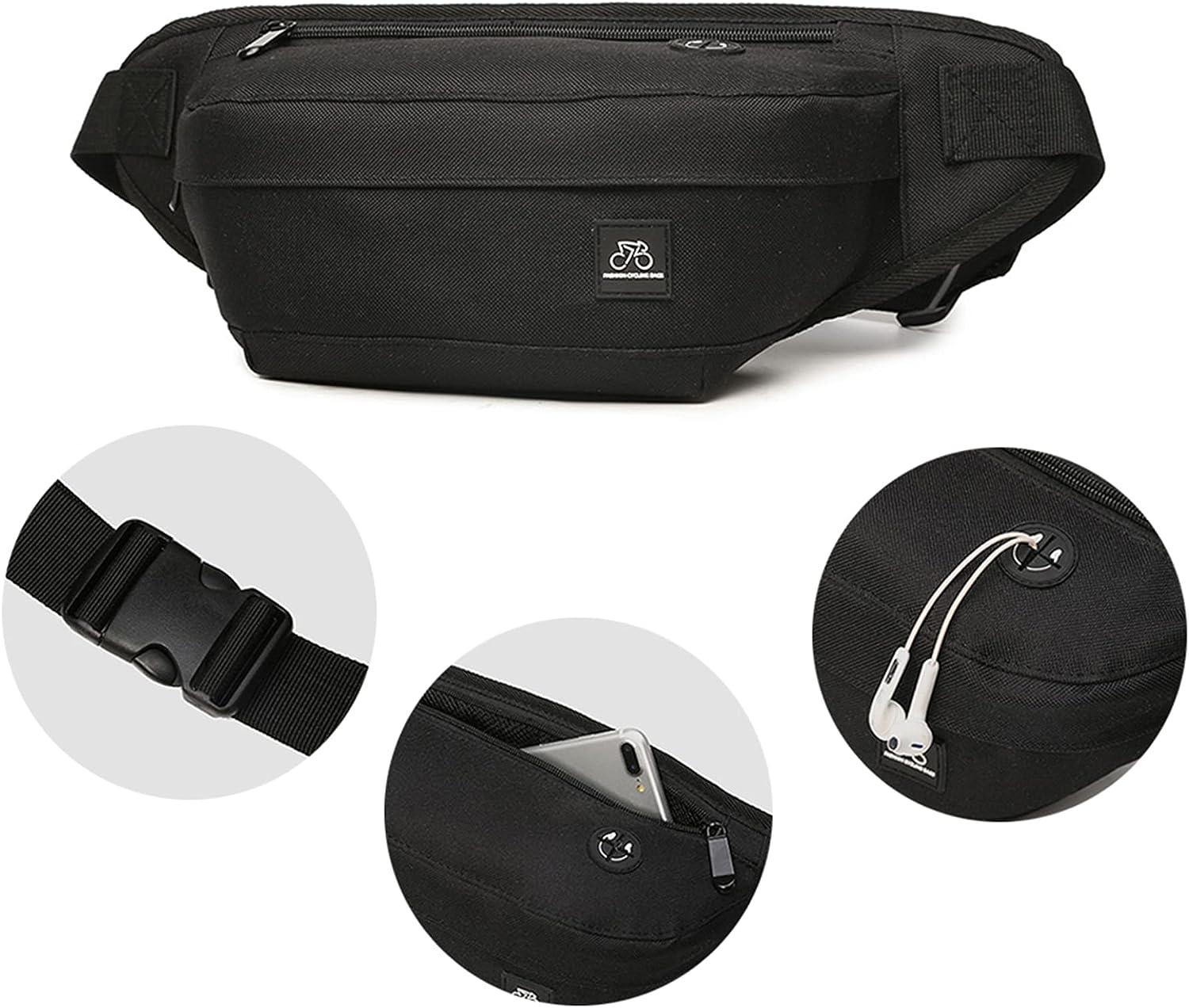 Fanny packs for women & men unisex waist bag pack with sale headphone jack and zipper