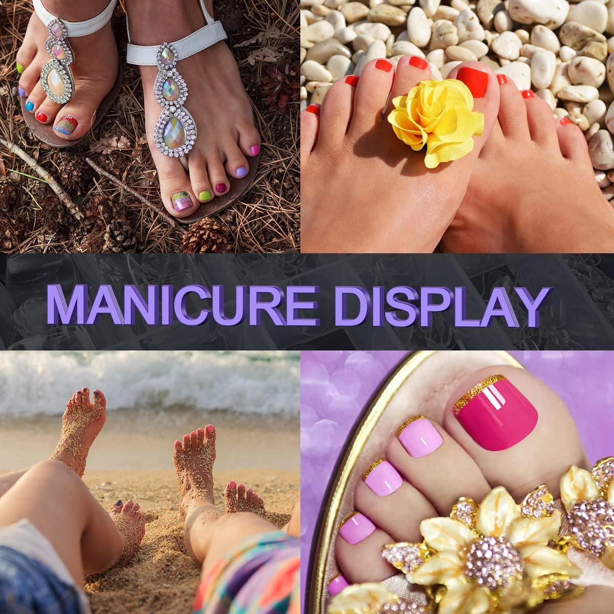 YADADA 240 Pieces Fake Toenail Tips Acrylic False Toenails Full Cover