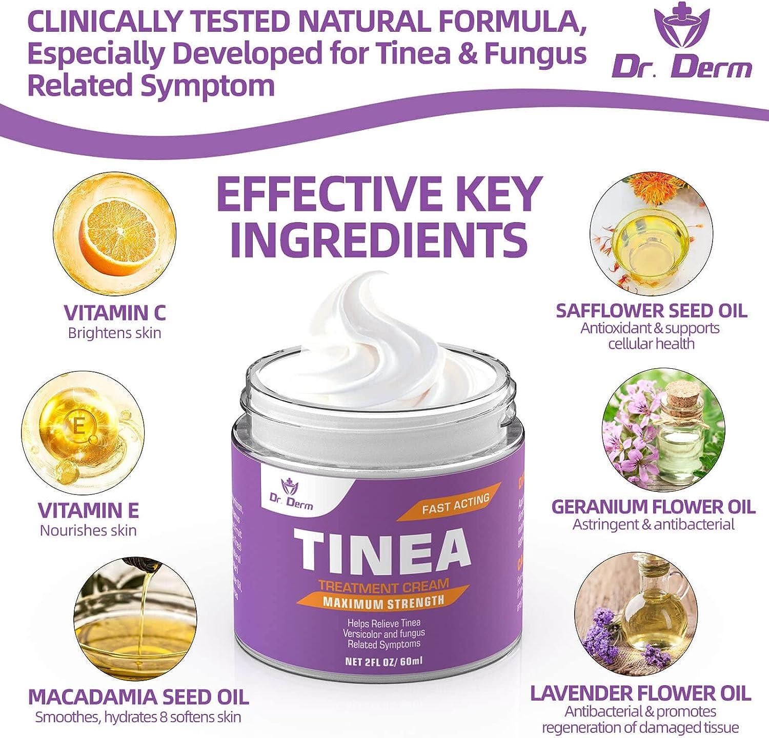 DR. DERM Tinea Versicolor Treatment Ringworm Treatment for Humans