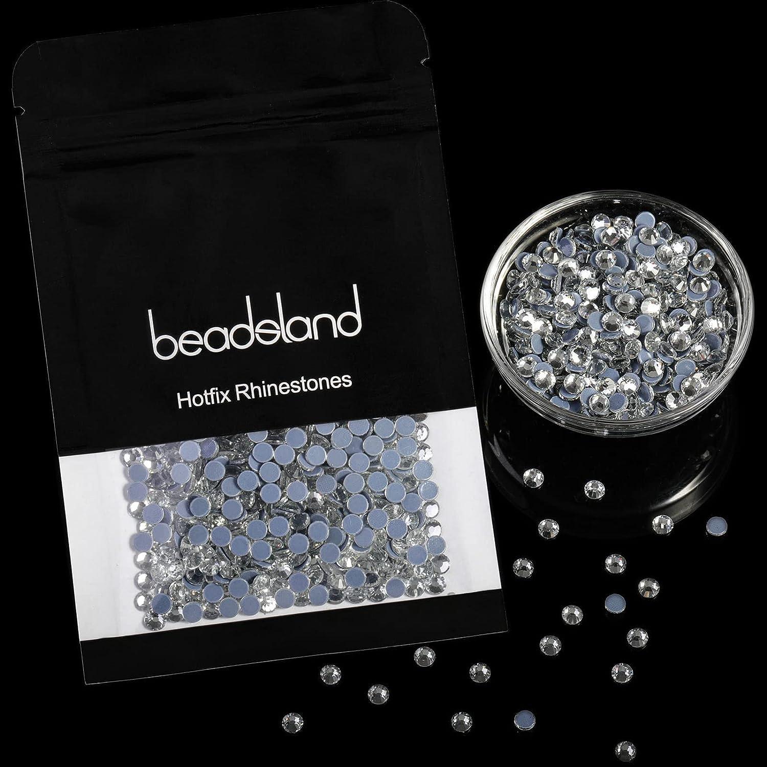 Beadsland 2880pcs Flat Back Crystal Rhinestones Round Gems for Nail Art and  Craft Glue Fix,Light Blue,SS10,2.7-2.9mm