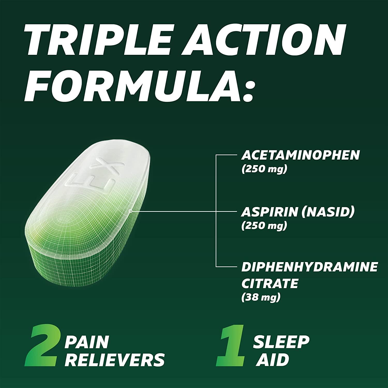 Excedrin PM Sleep Aid & Headache Relief Caplets 100 Count