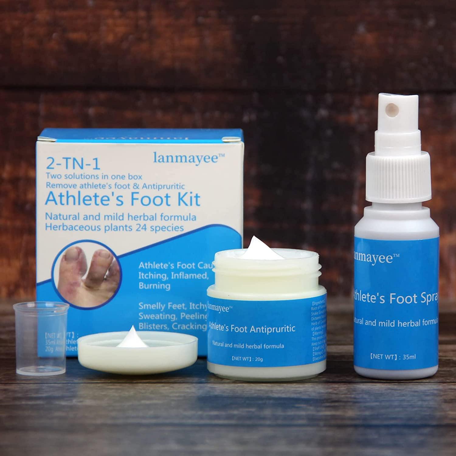Lanmayee Athlete's Foot Treatment Kit Fungi Spray + Antipruritic