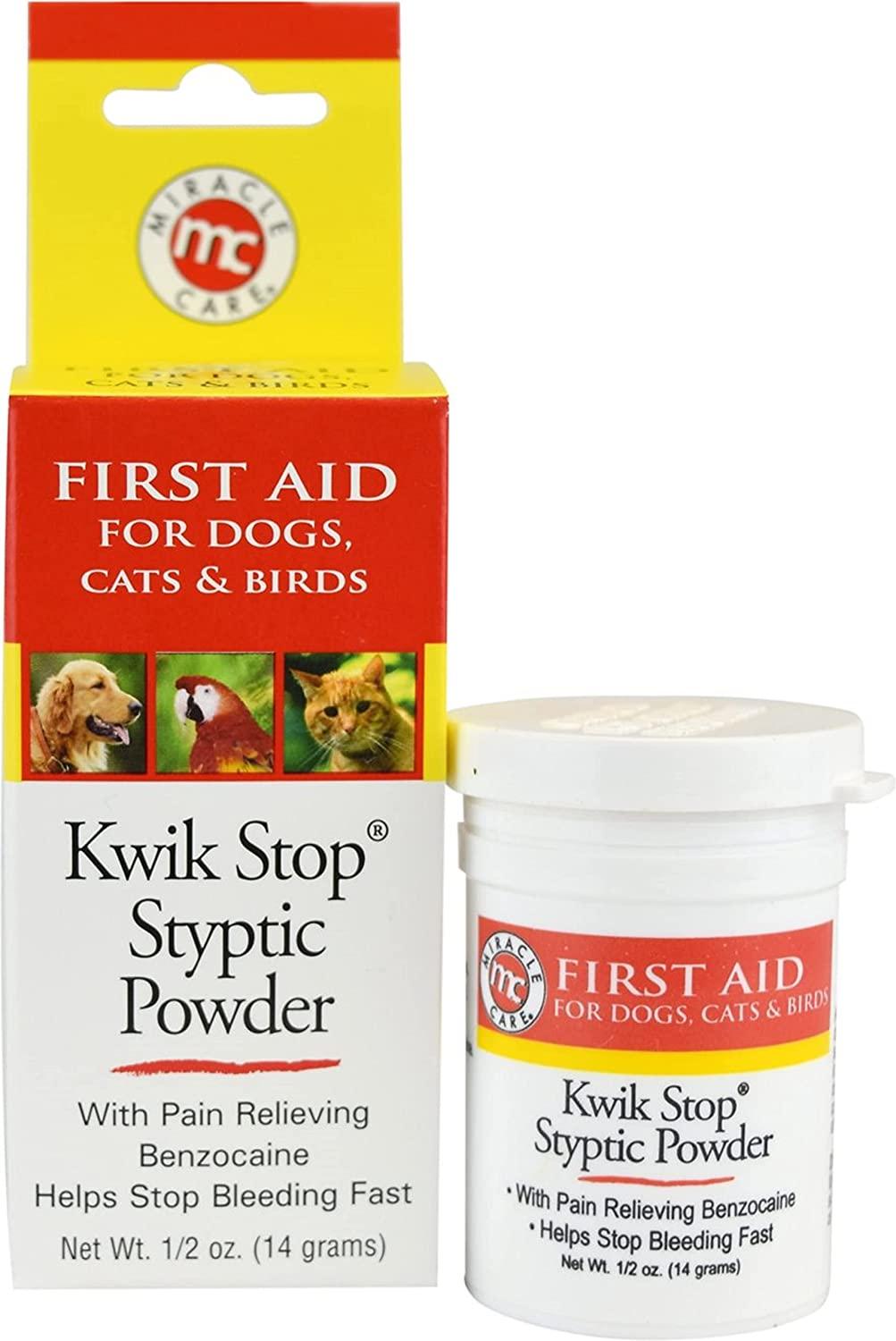 Nail Clipper & Kwik Stop Styptic Powder Bundle for Pets Grooming