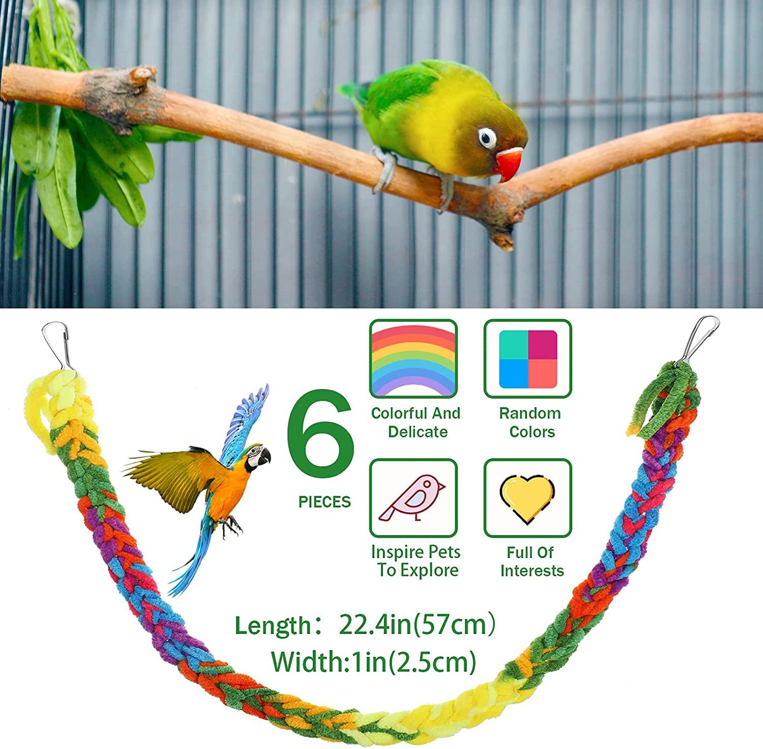6-Piece Handmade Hanging Toy Set for Small Animals Sugar Glider