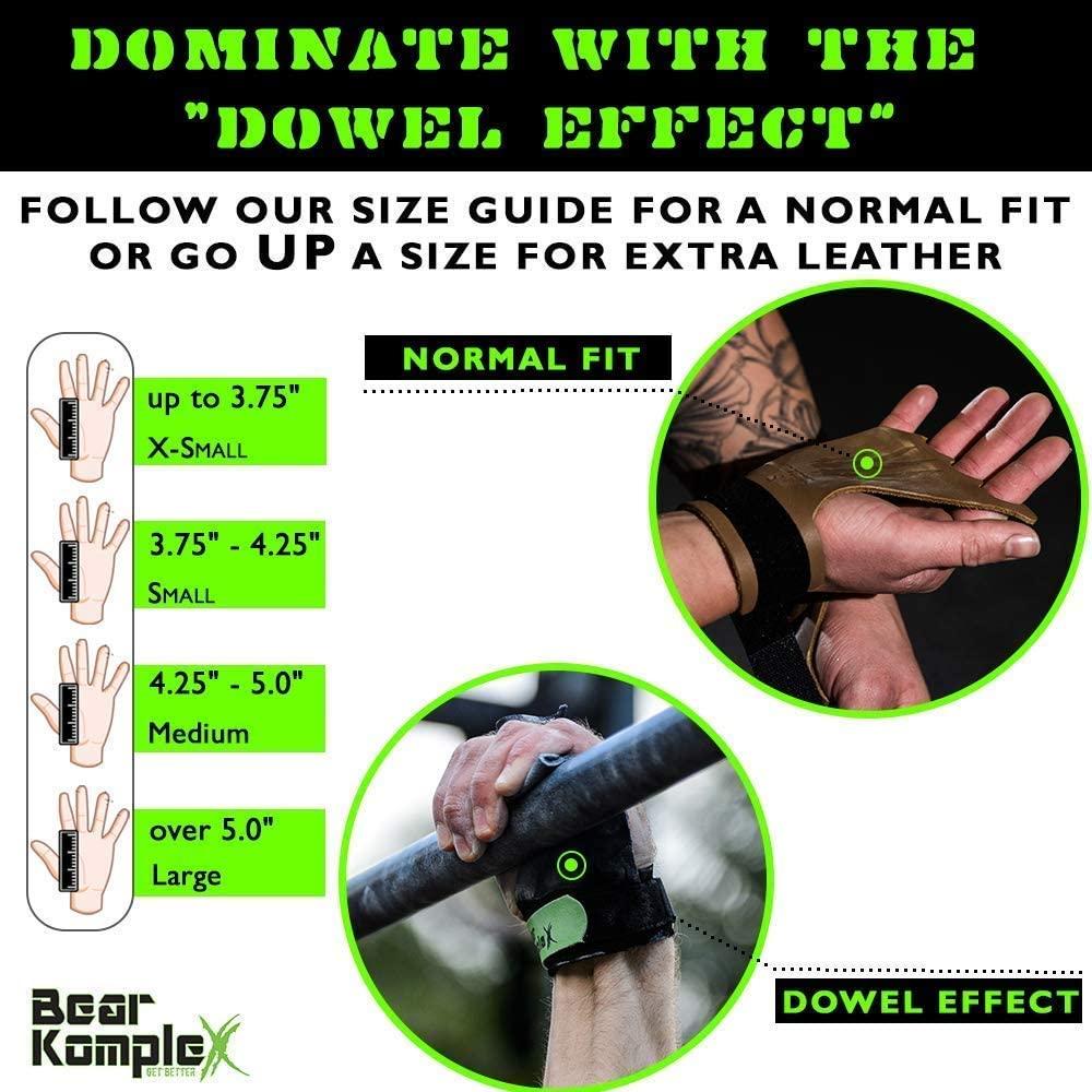Bear KompleX 2 and 3 Hole Carbon Hand Grips for atHome Workouts Like Pullups, Weightlifting