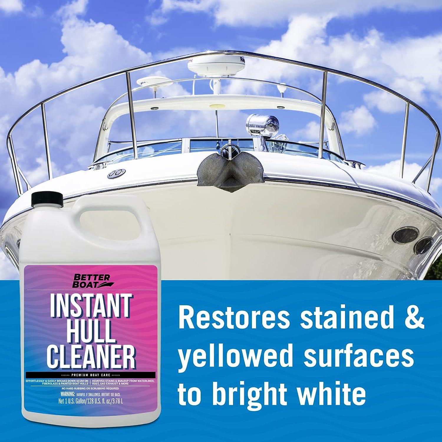 Fiberglass Boat Hull Cleaner for Boats & Aluminum Boat Cleaner Cleaning