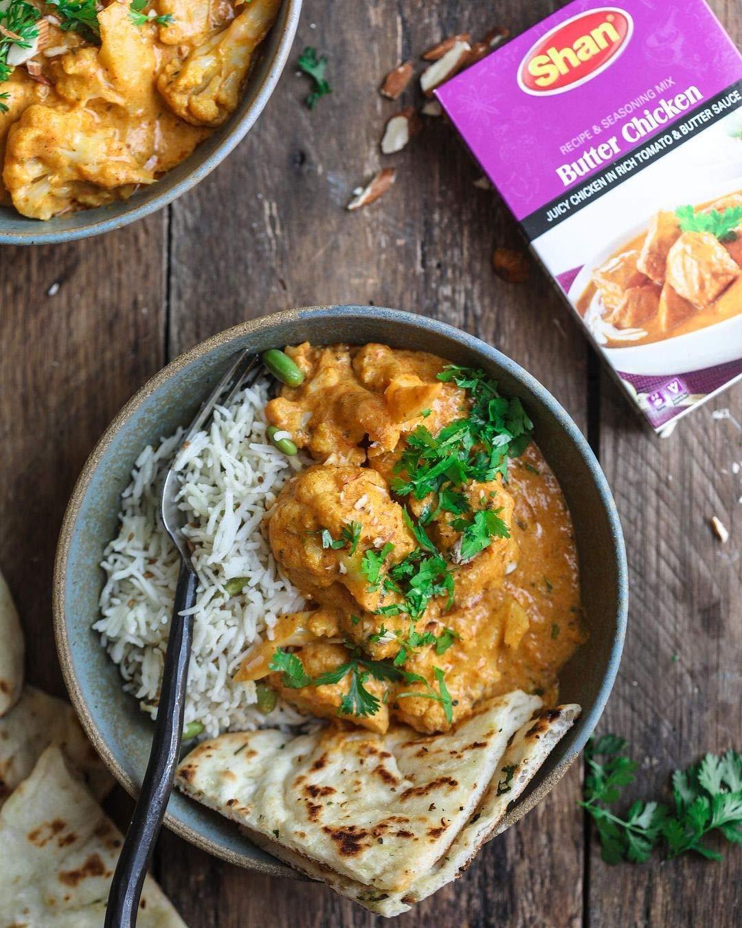 Shan Butter Chicken Seasoning Mix 1.76 oz Rich Tomato & Butter Sauce Spice Powder for Juicy