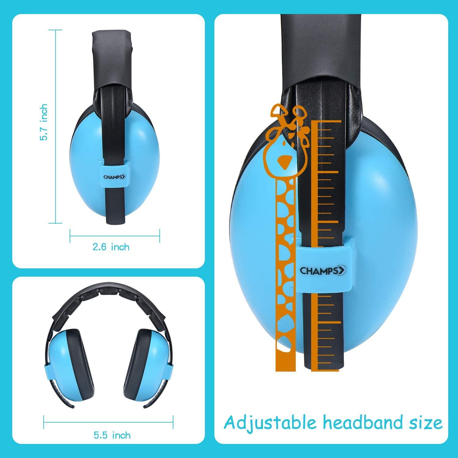 Baby Ear Muffs, Champs Baby Earmuff Noise Protection Reduction Headphones for 03 Years Babies
